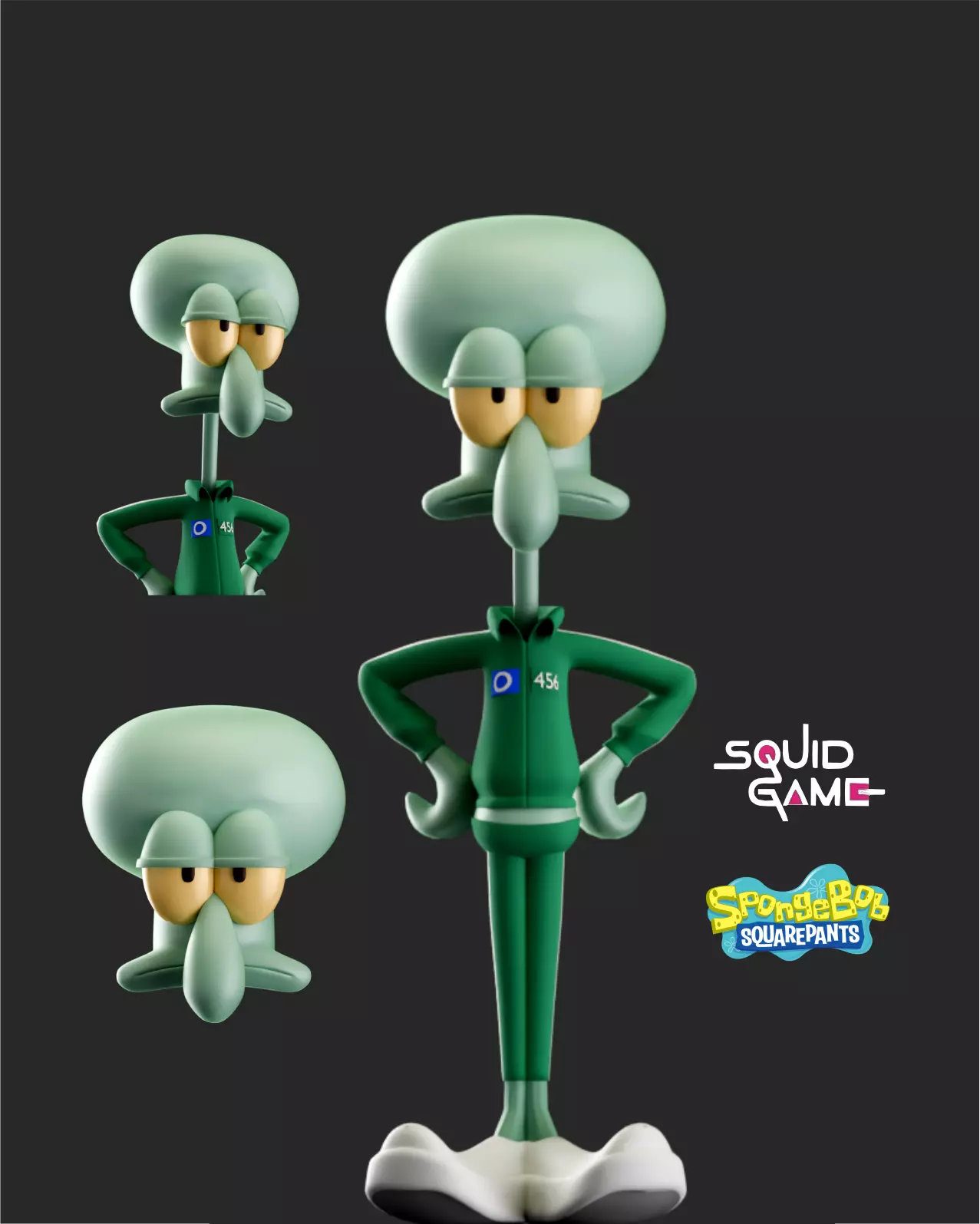 Squidward in Squid Game Low-poly 3D model_0