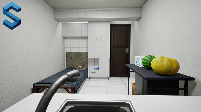 RedSister Hong Jie  Uncle Red Bedroom Low-poly 3D model