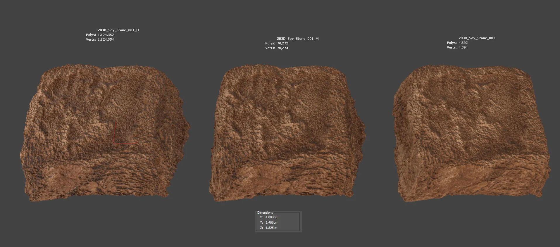 Soy Stone 3D model_5