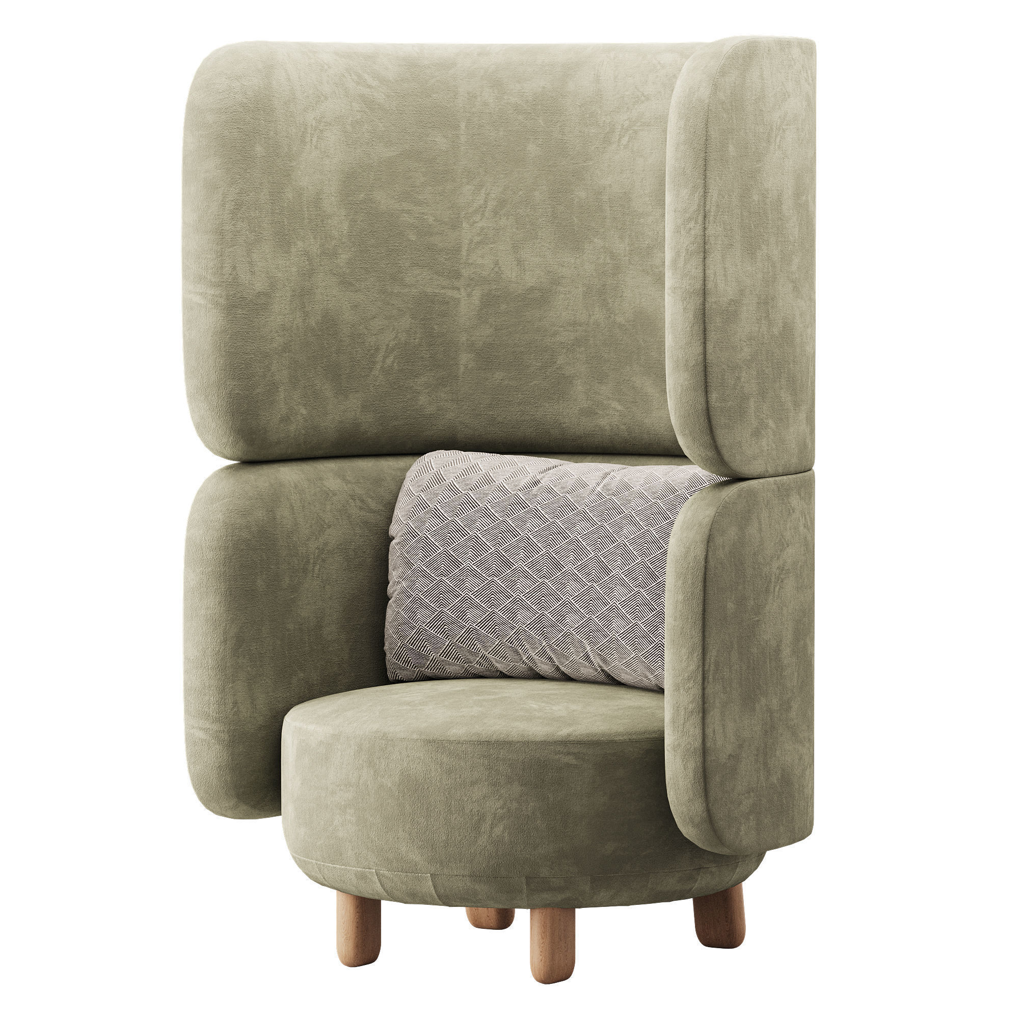 Armchair Here Nearby Space 2 Yellow 3D model_1
