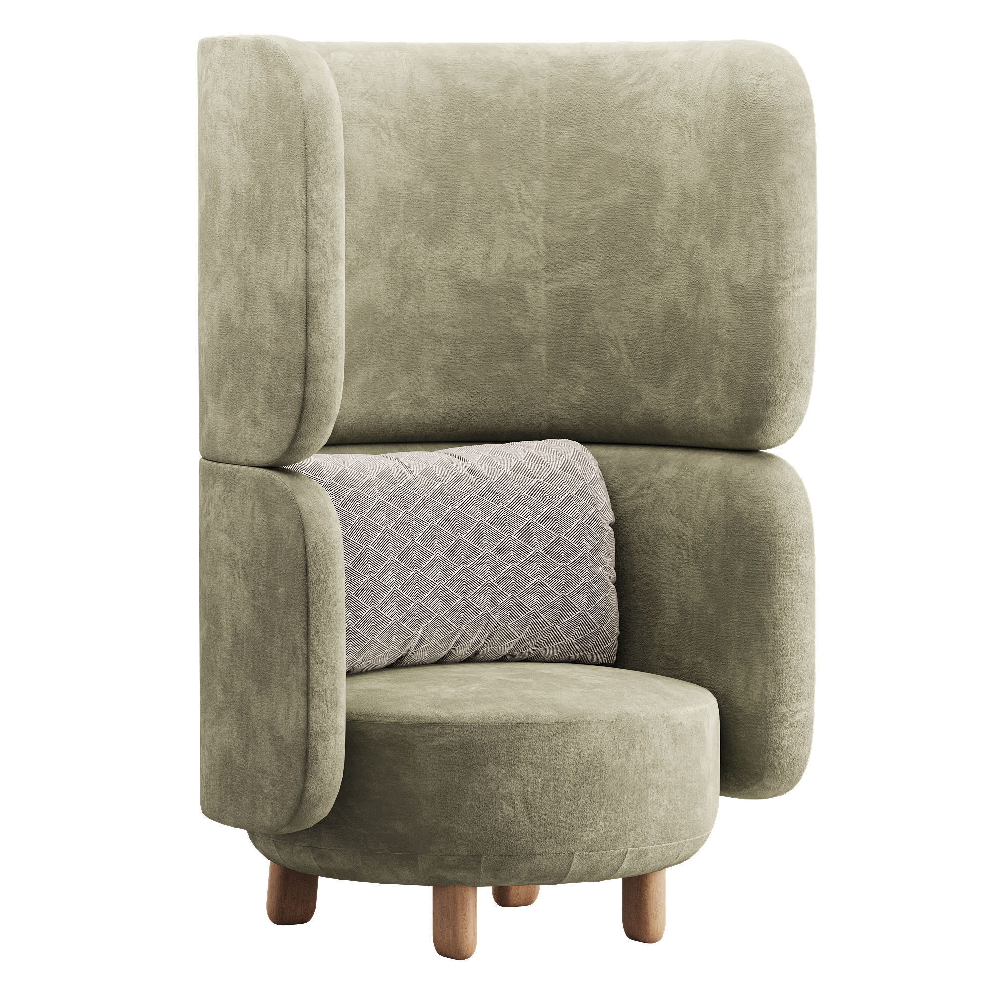 Armchair Here Nearby Space 2 Yellow 3D model_6