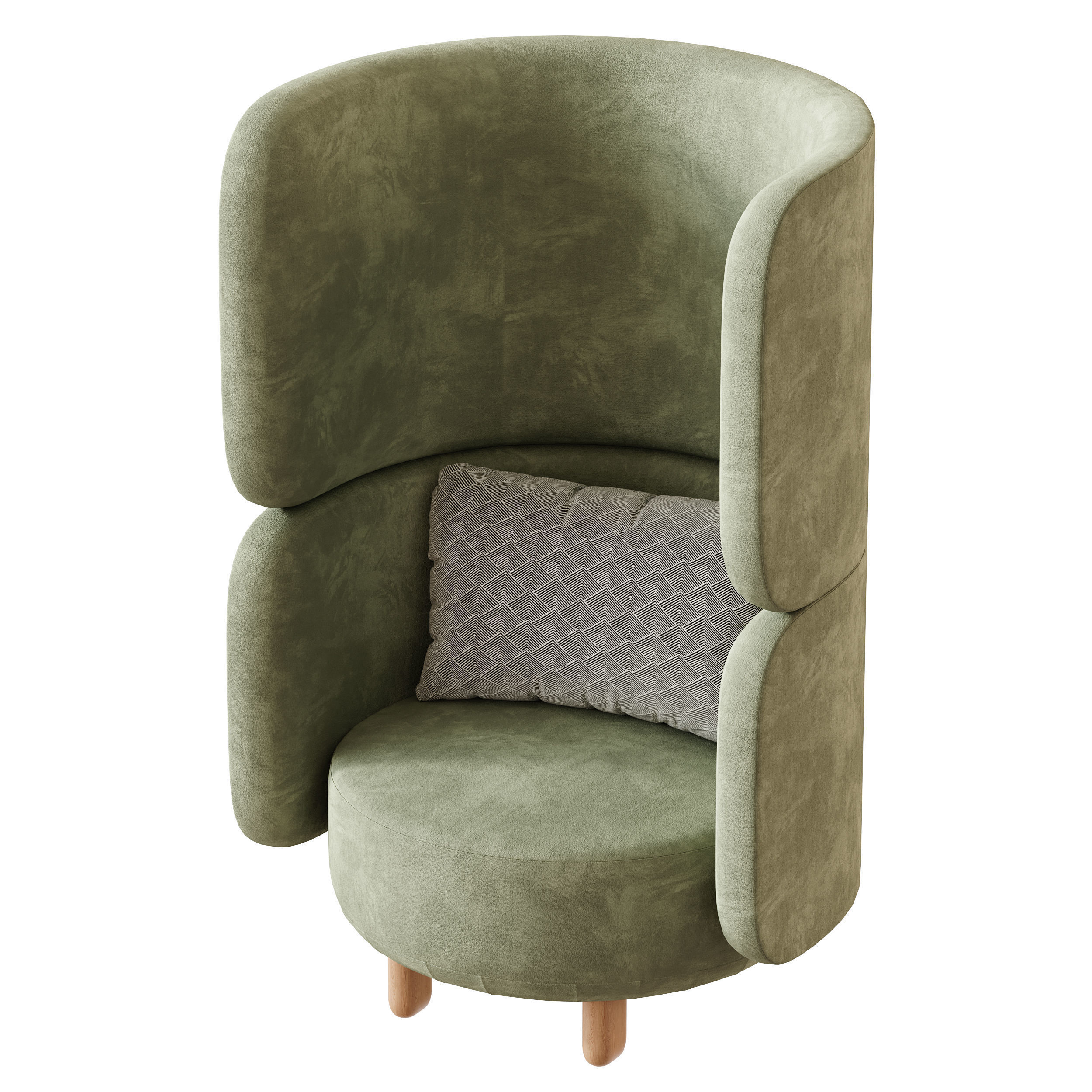 Armchair Here Nearby Space 2 Yellow 3D model_9