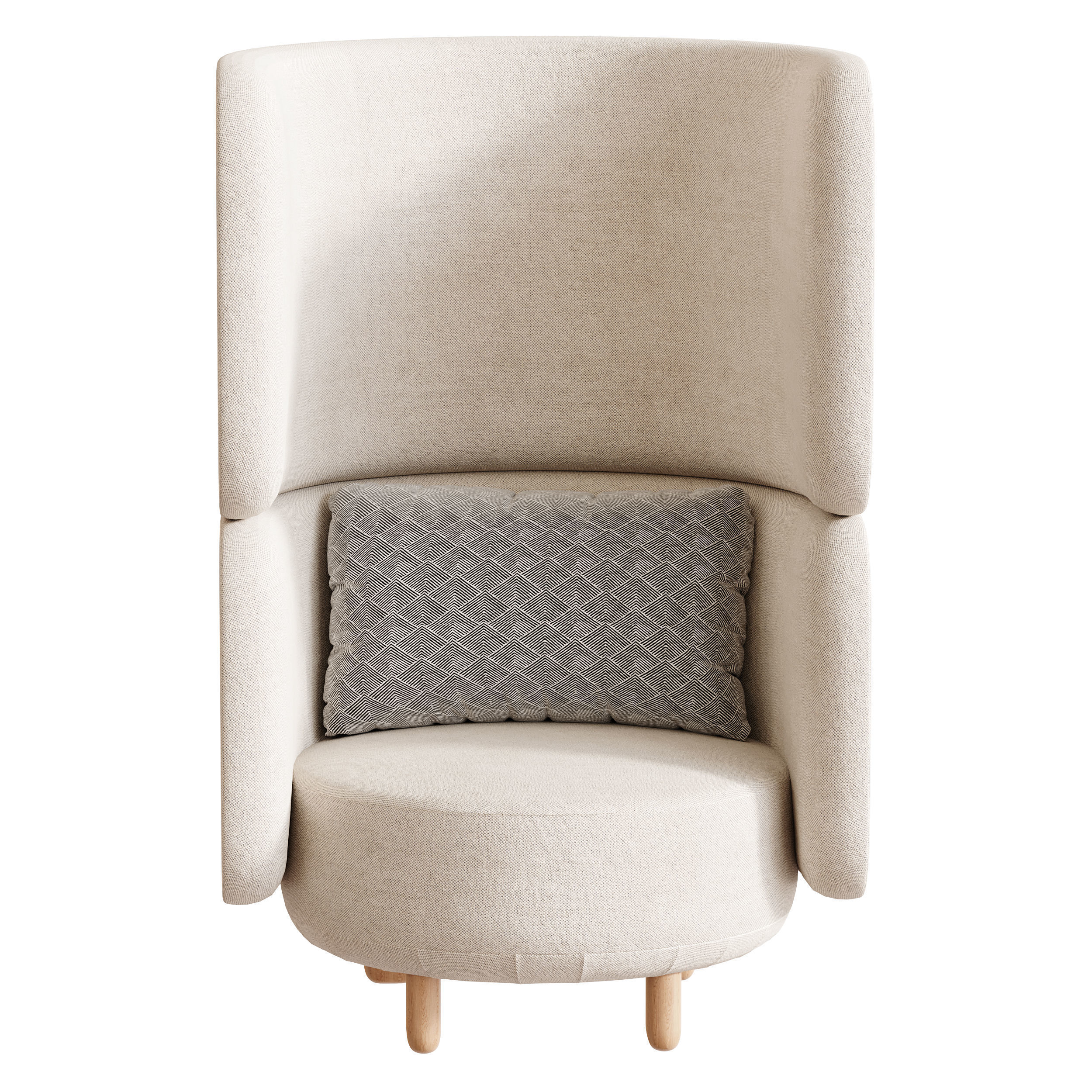 Armchair Here Nearby Space 2 Yellow 3D model_10