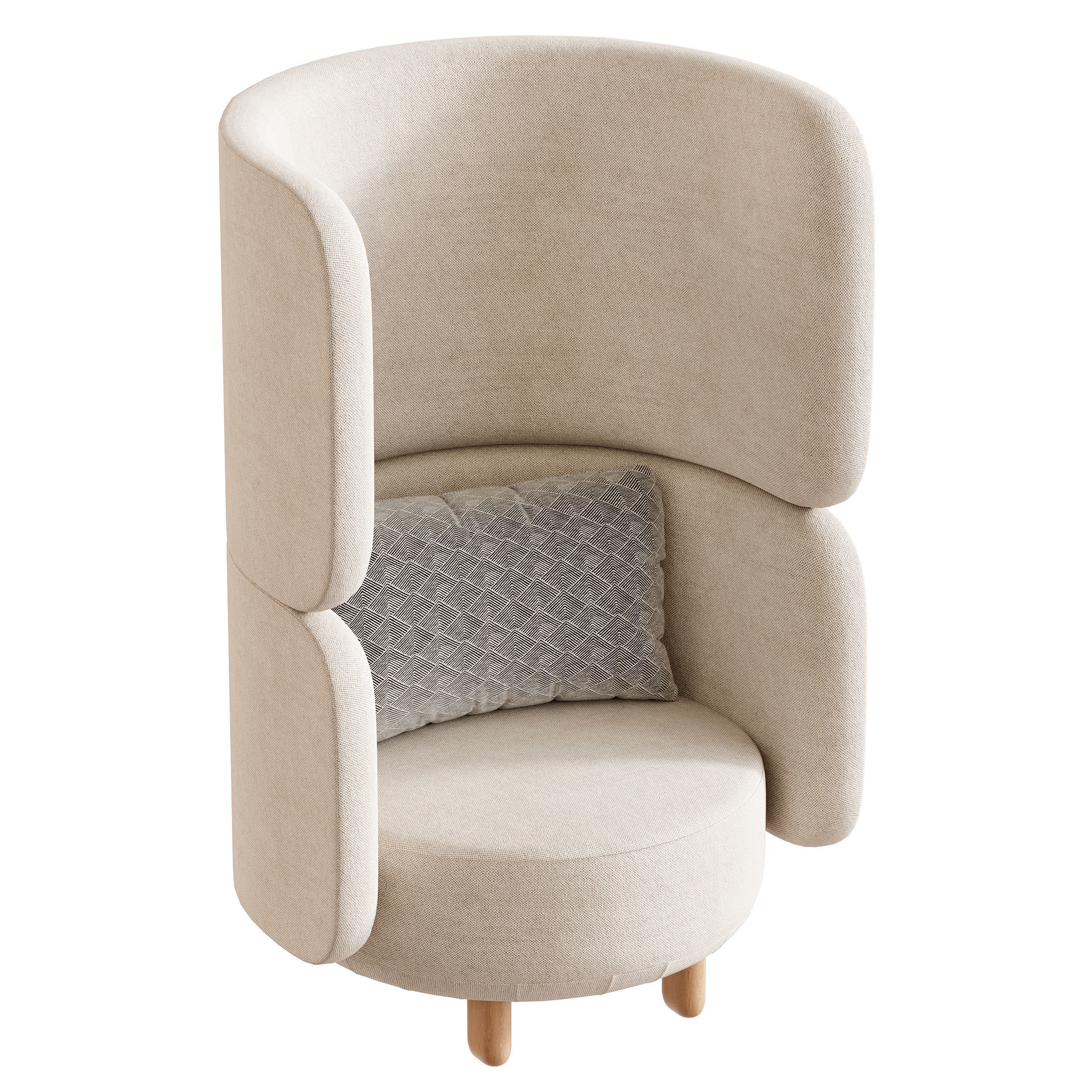 Armchair Here Nearby Space 2 Yellow 3D model_11