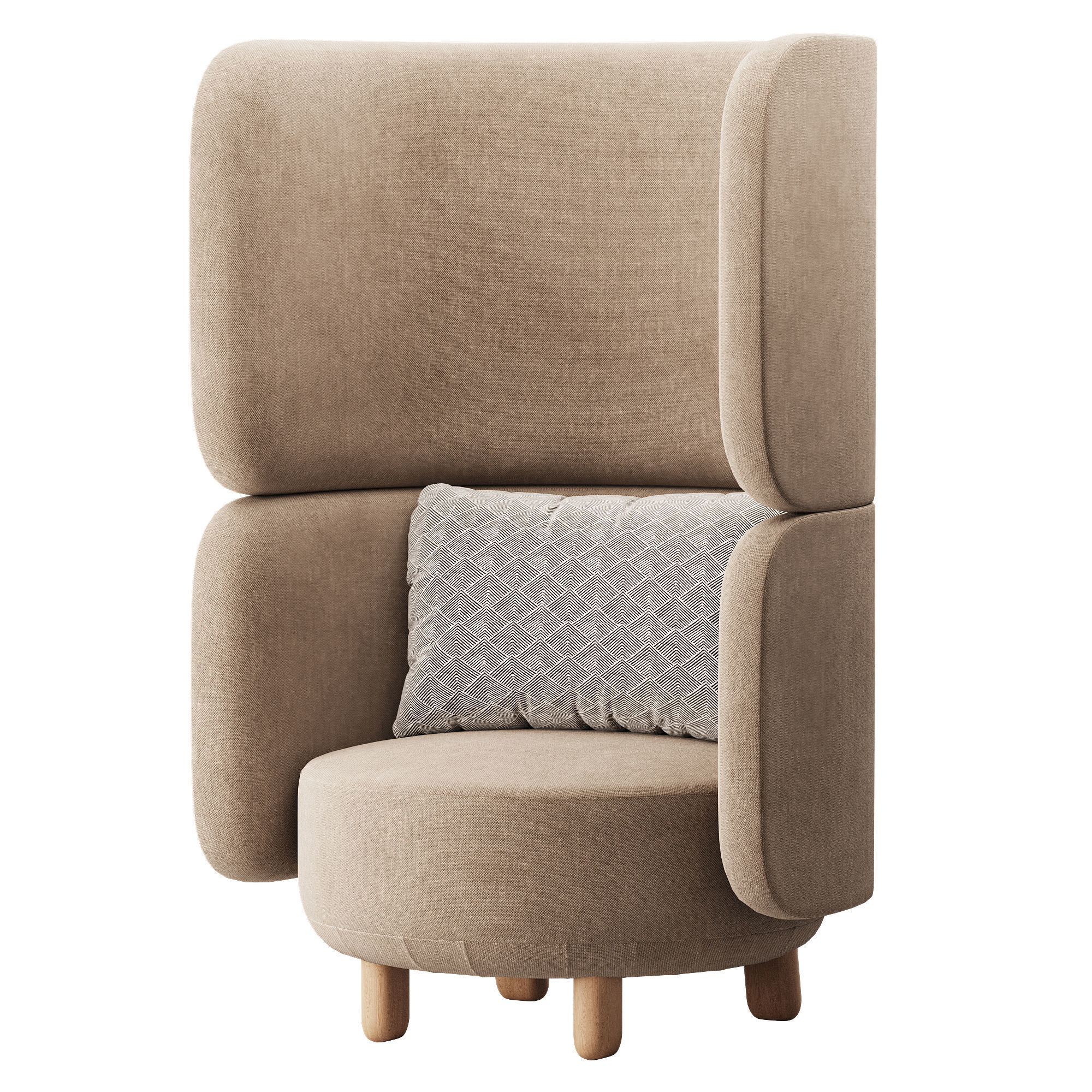 Armchair Here Nearby Space 2 Yellow 3D model_5