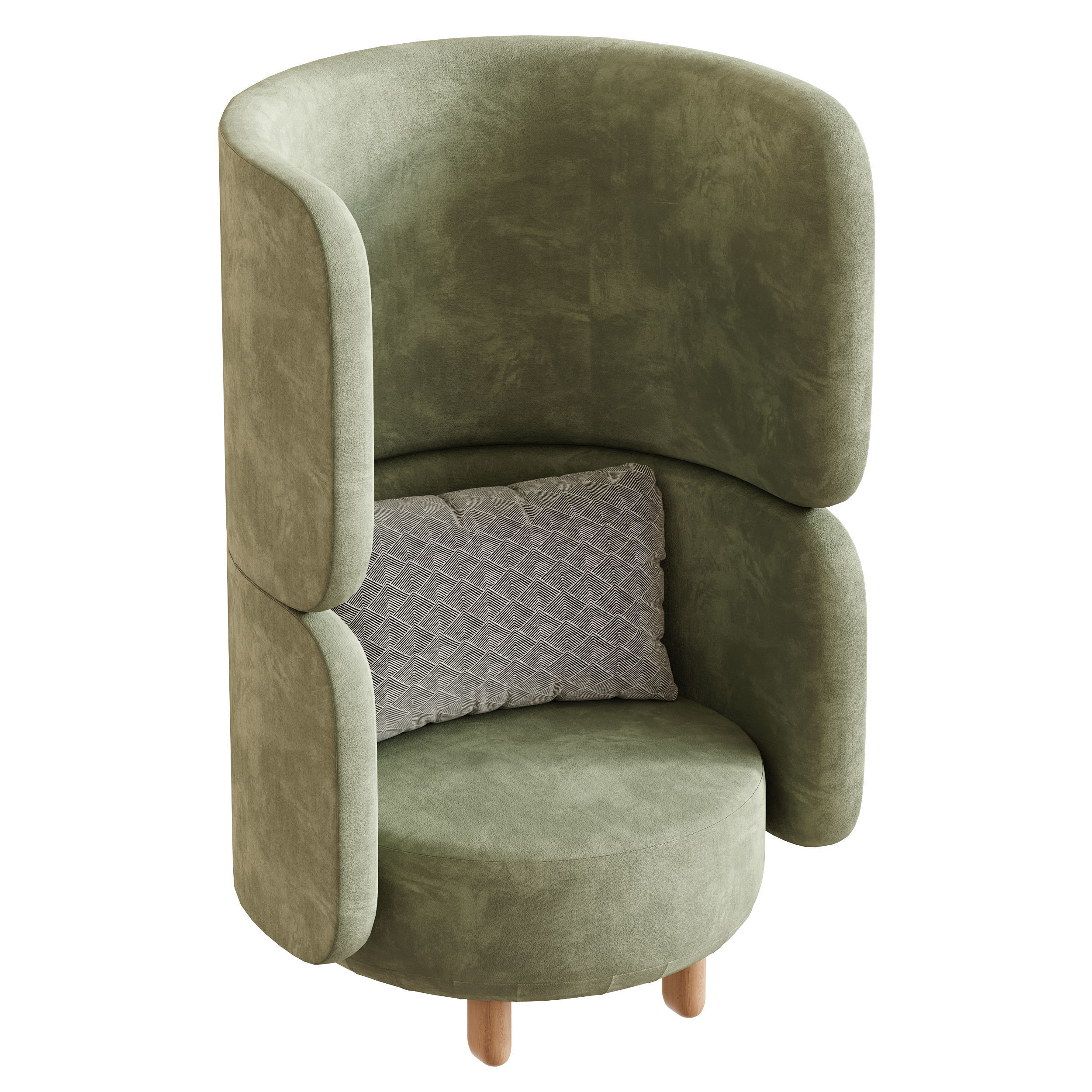 Armchair Here Nearby Space 2 Yellow 3D model_8