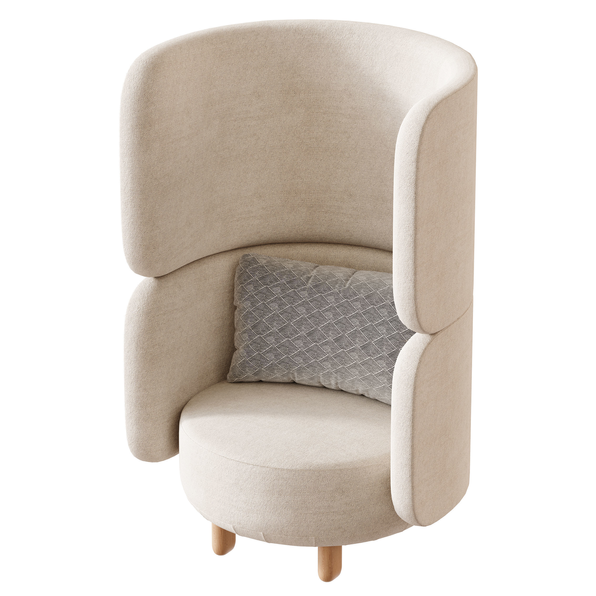 Armchair Here Nearby Space 2 Yellow 3D model_12