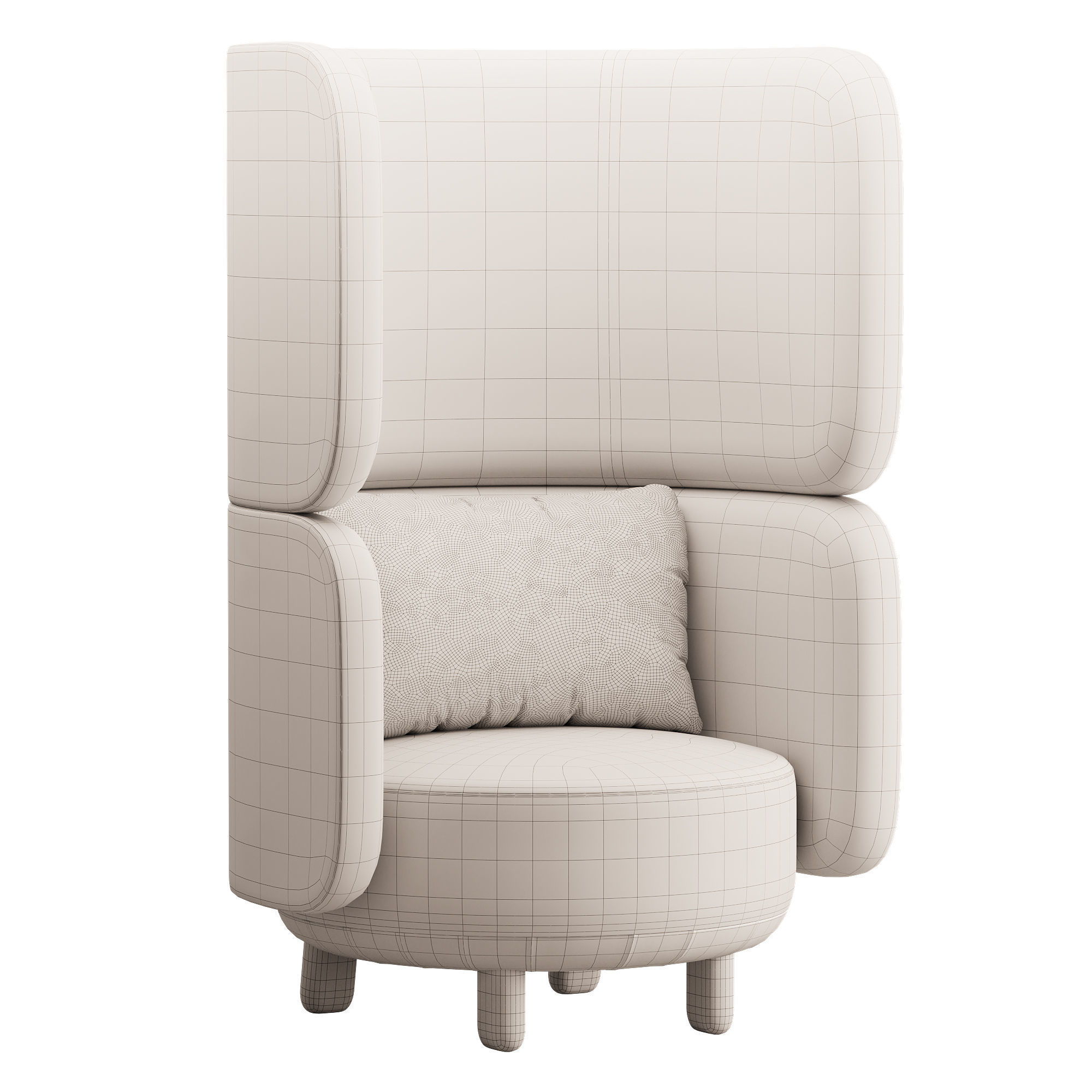 Armchair Here Nearby Space 2 Yellow 3D model_13