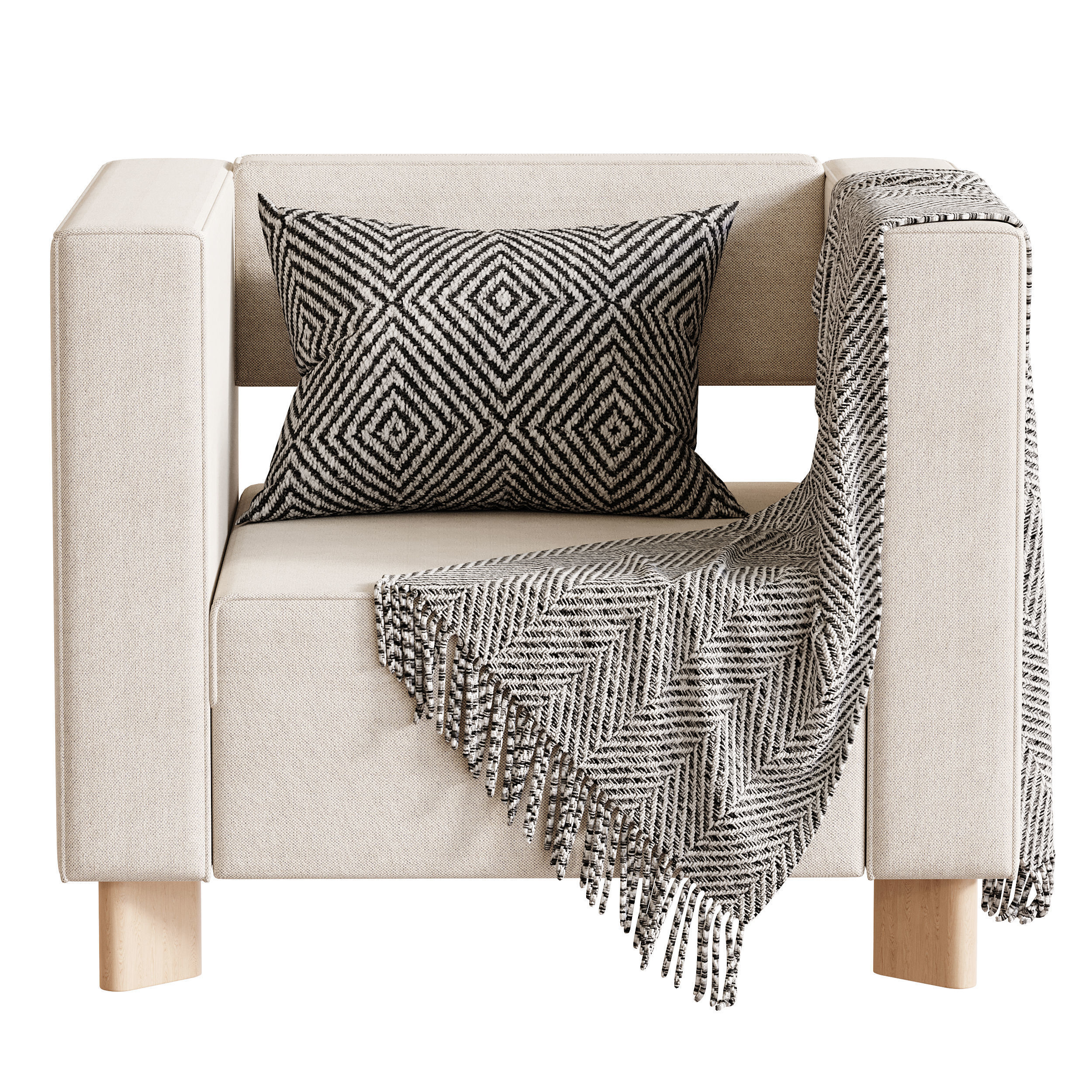 Armchair Hermes Velvet Light 3D model_10