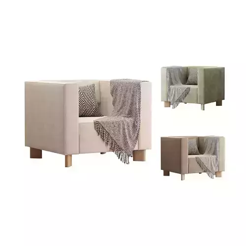 Armchair Hermes Velvet Light 3D model