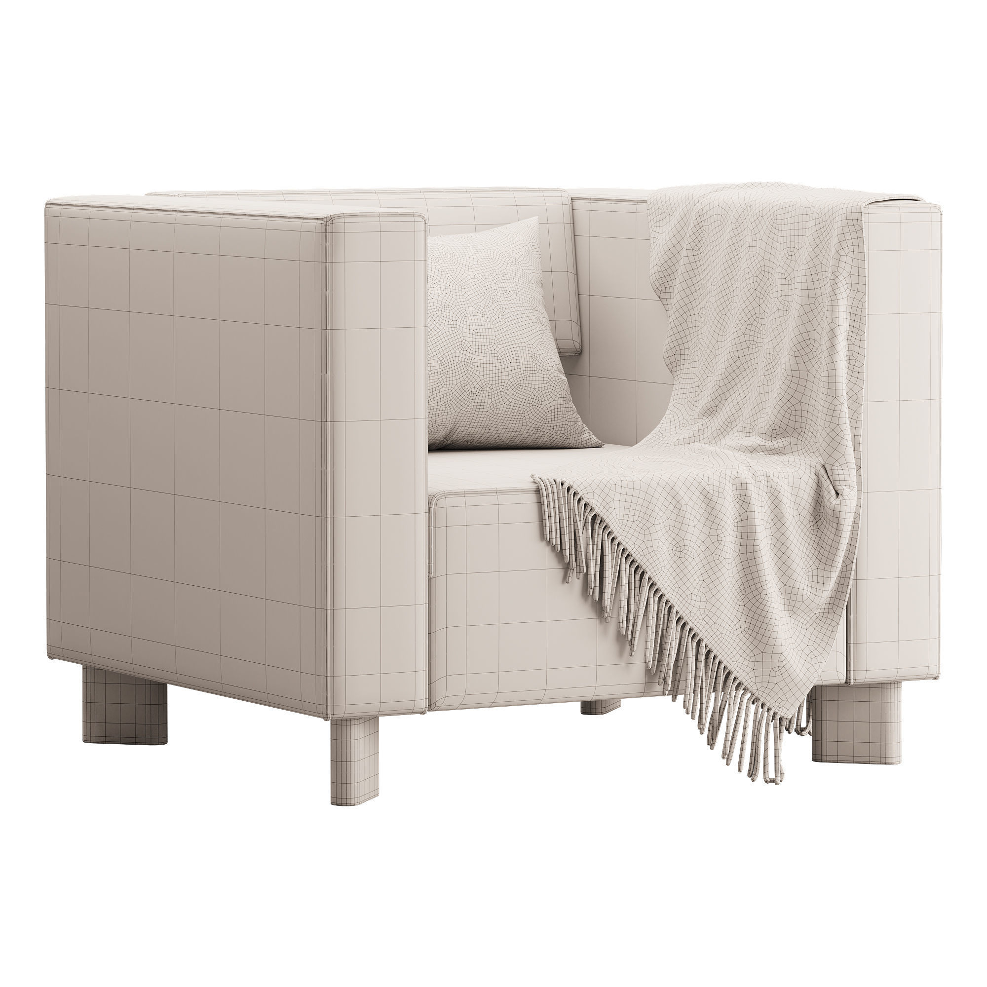 Armchair Hermes Velvet Light 3D model_13