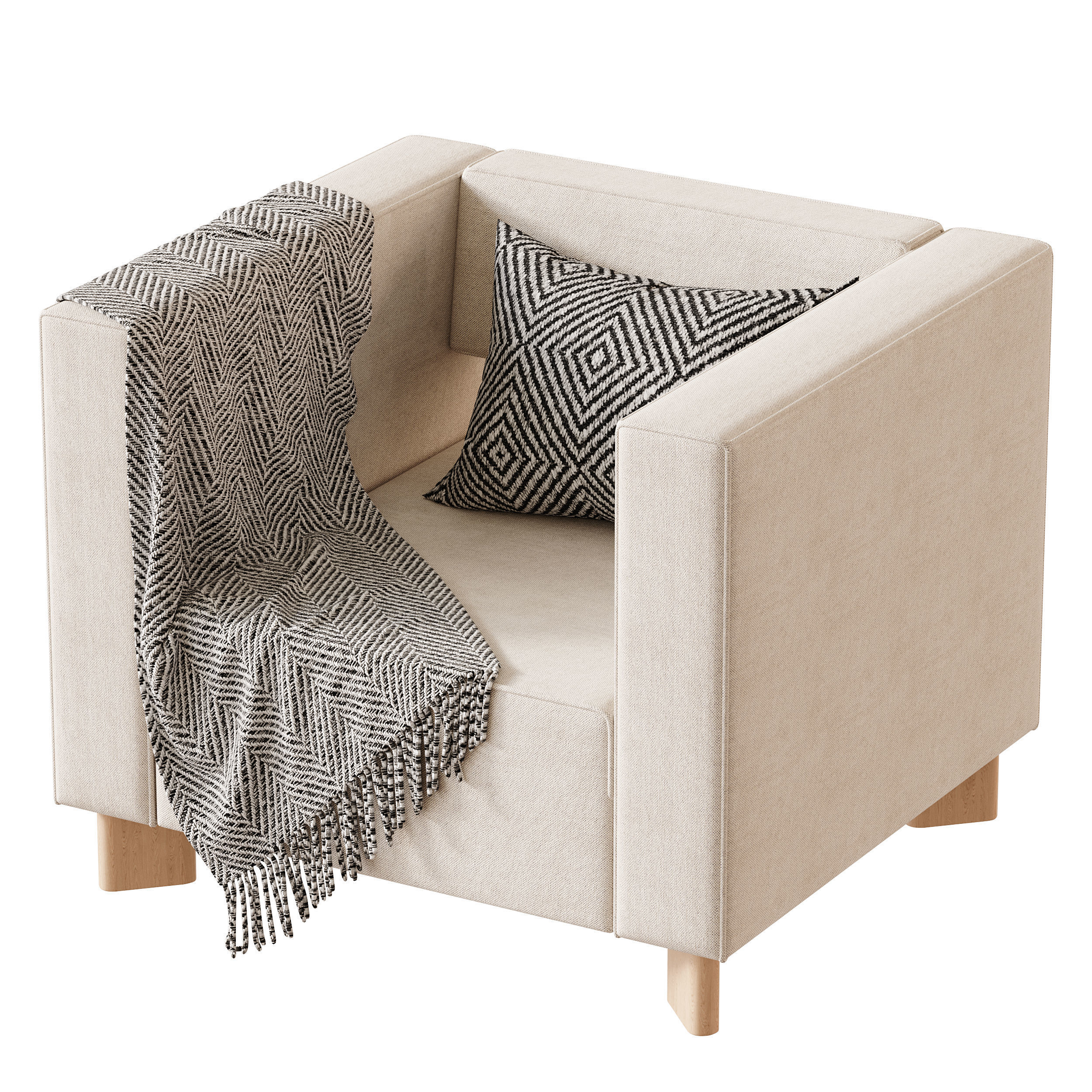 Armchair Hermes Velvet Light 3D model_12