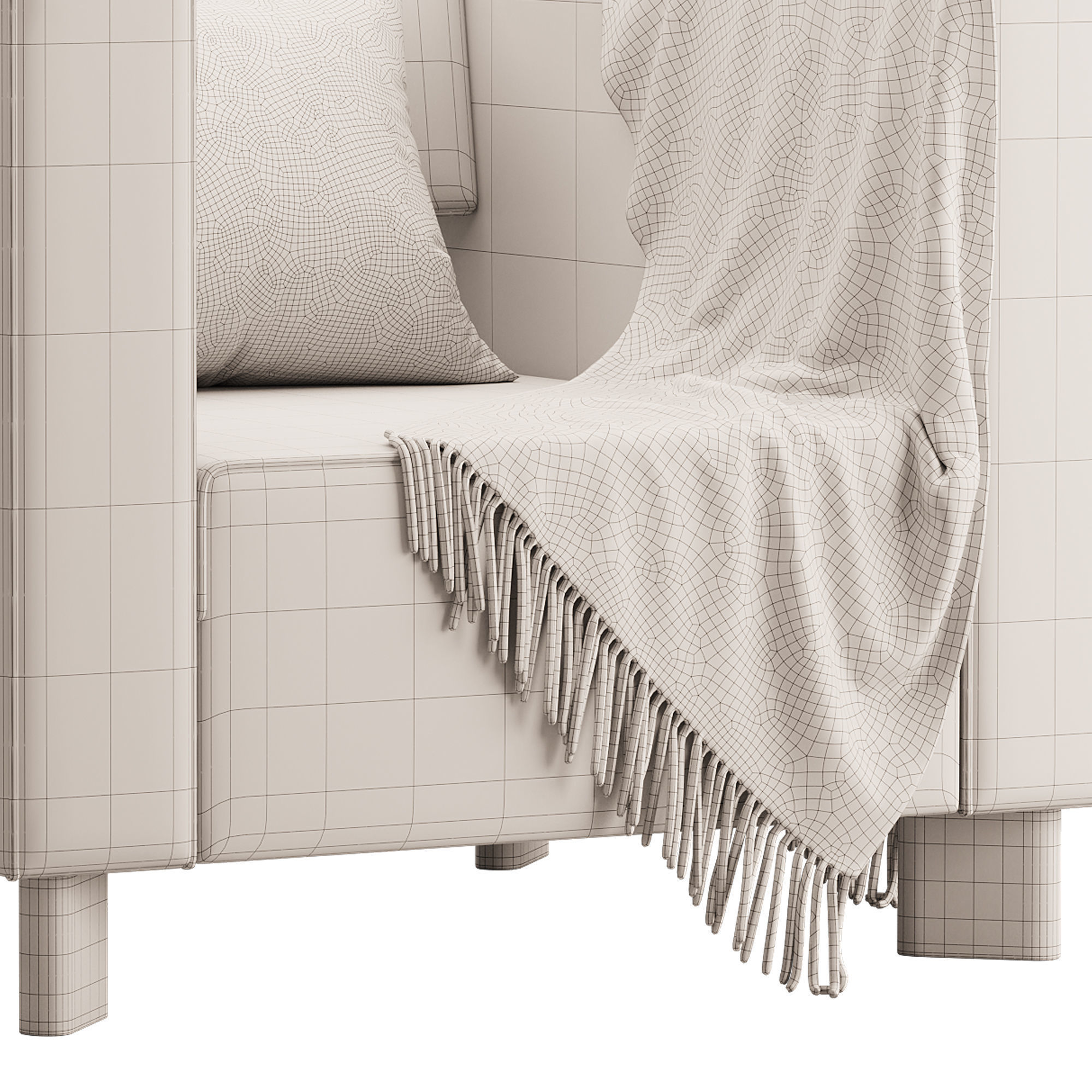 Armchair Hermes Velvet Light 3D model_14