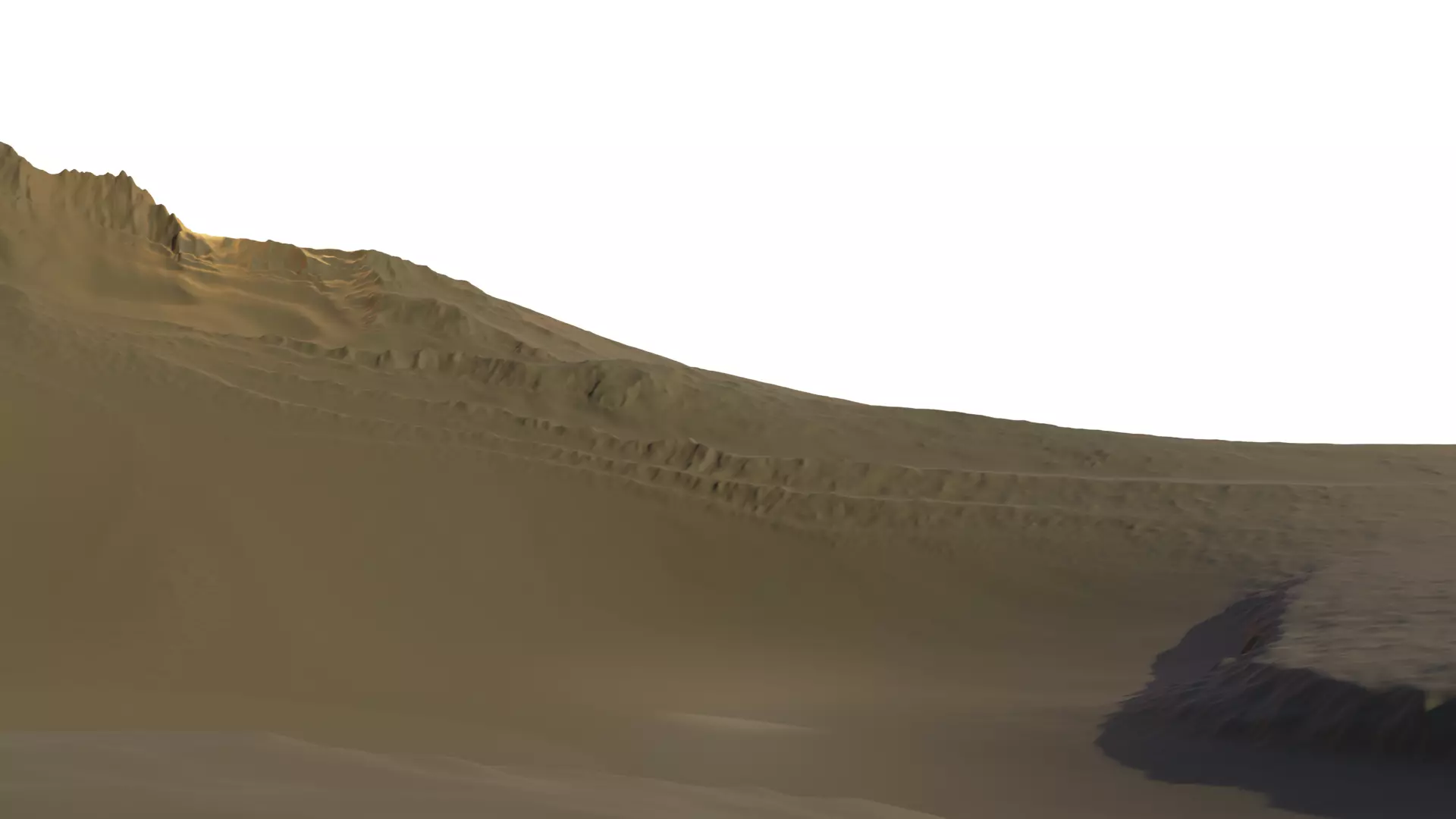 Realistic Mars Landscape 3D Model - Detailed Martian 3D model
