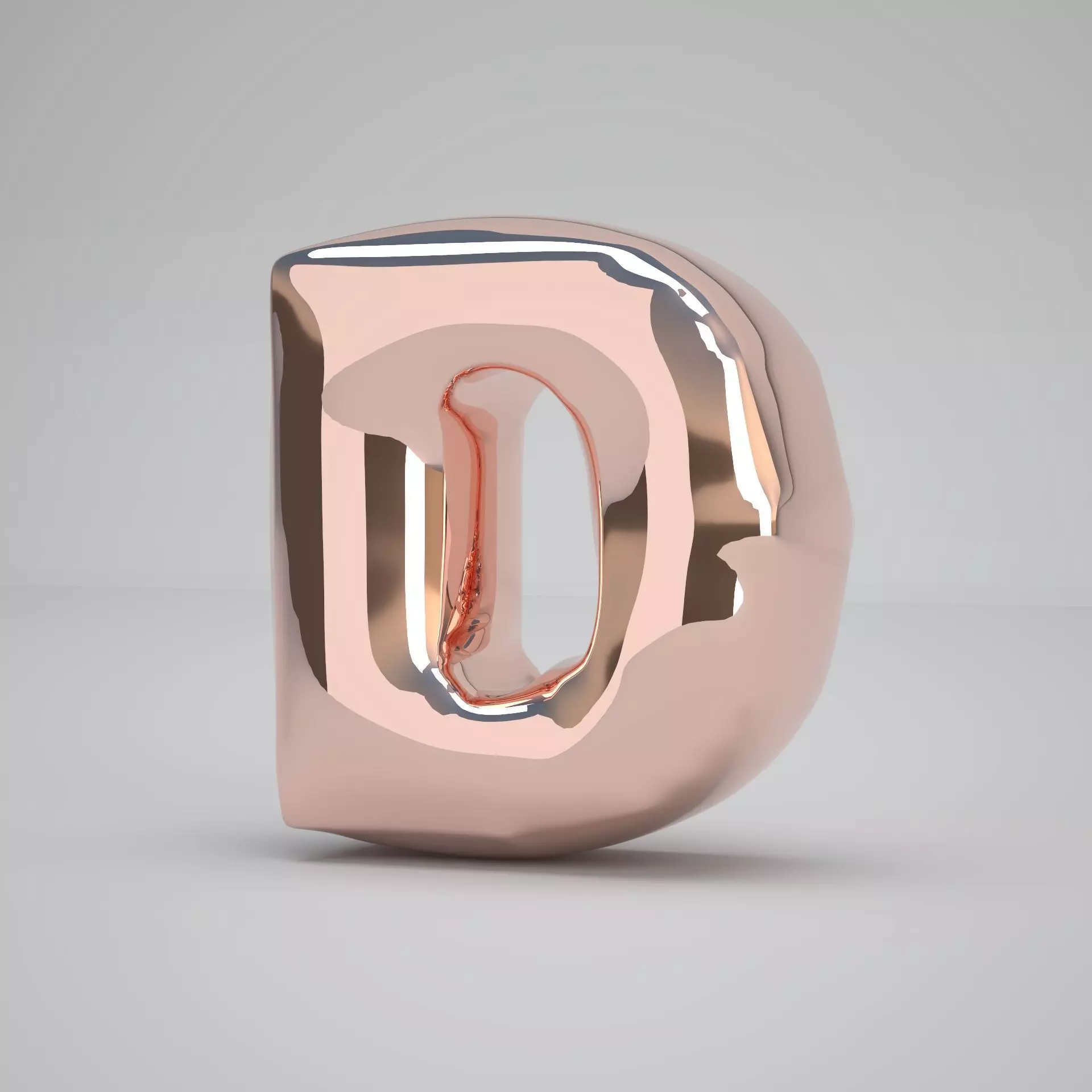 D Balloon Copper 3D model_0