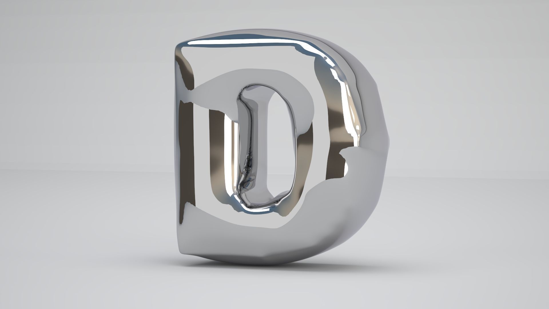 D Balloon Silver 3D model_2