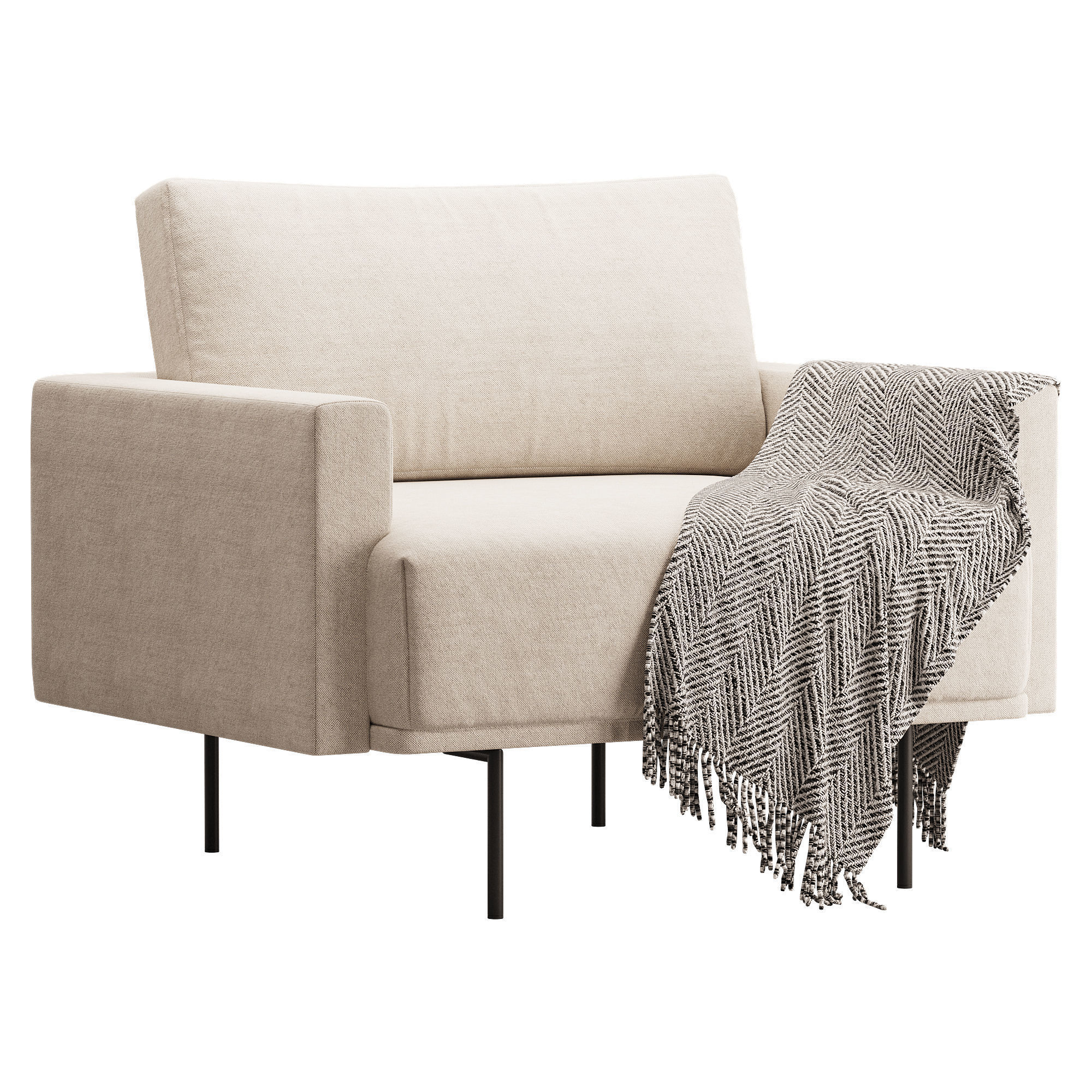 Armchair Misl Barhat Emerald 3D model_2