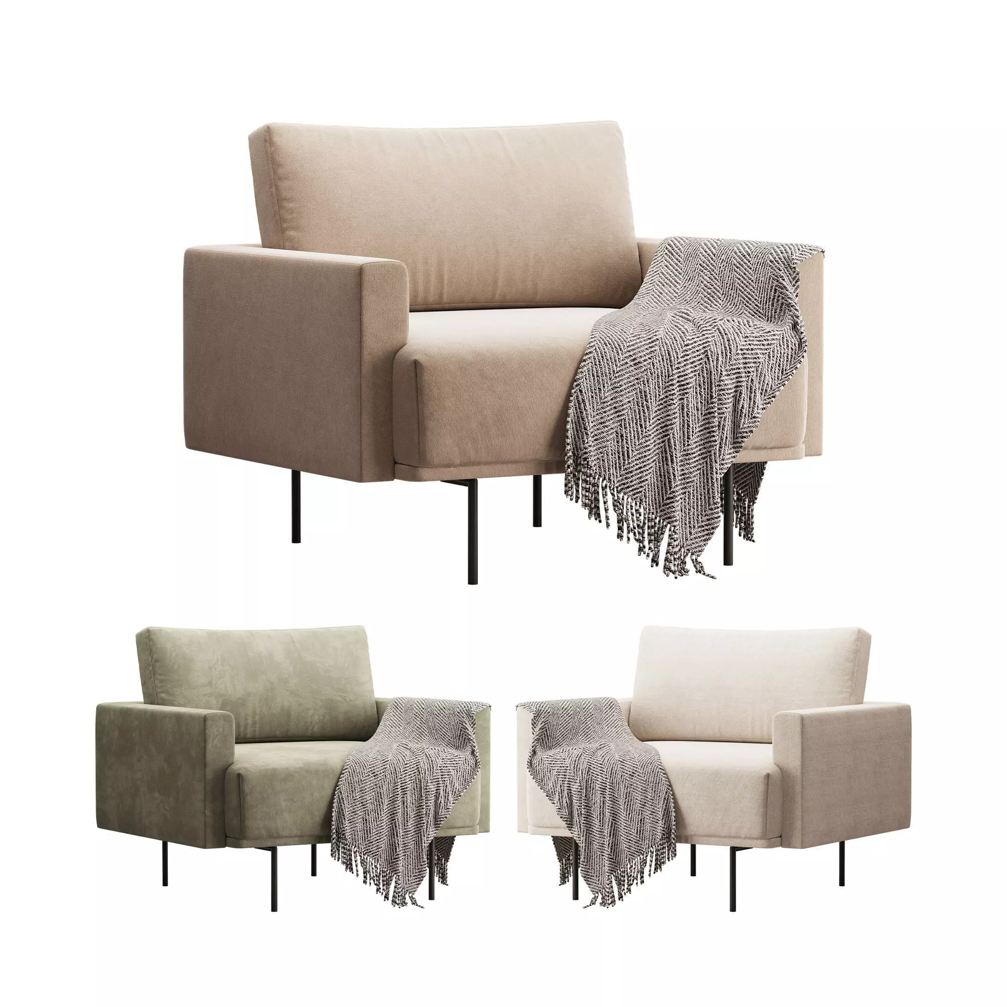 Armchair Misl Barhat Emerald 3D model_0