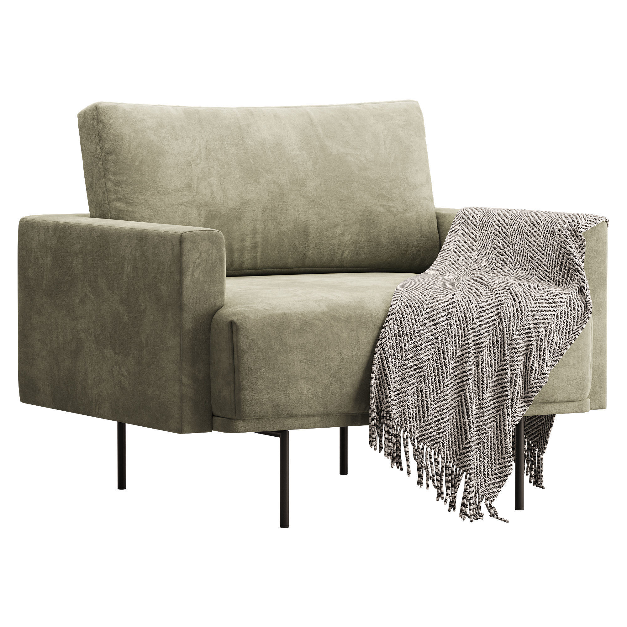 Armchair Misl Barhat Emerald 3D model_1