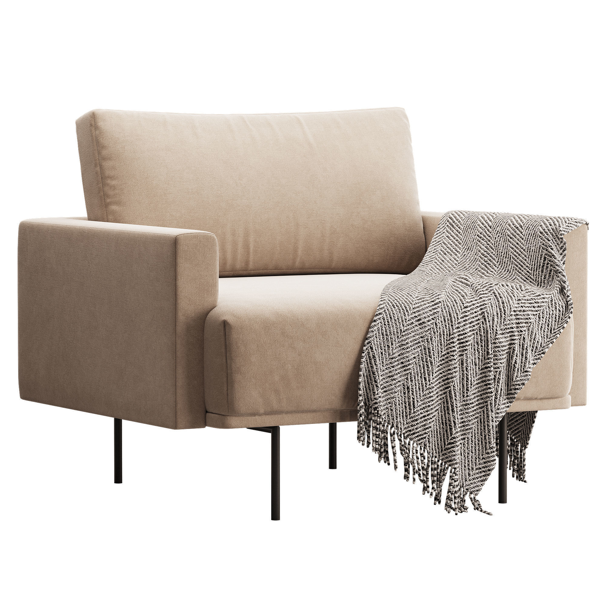 Armchair Misl Barhat Emerald 3D model_3