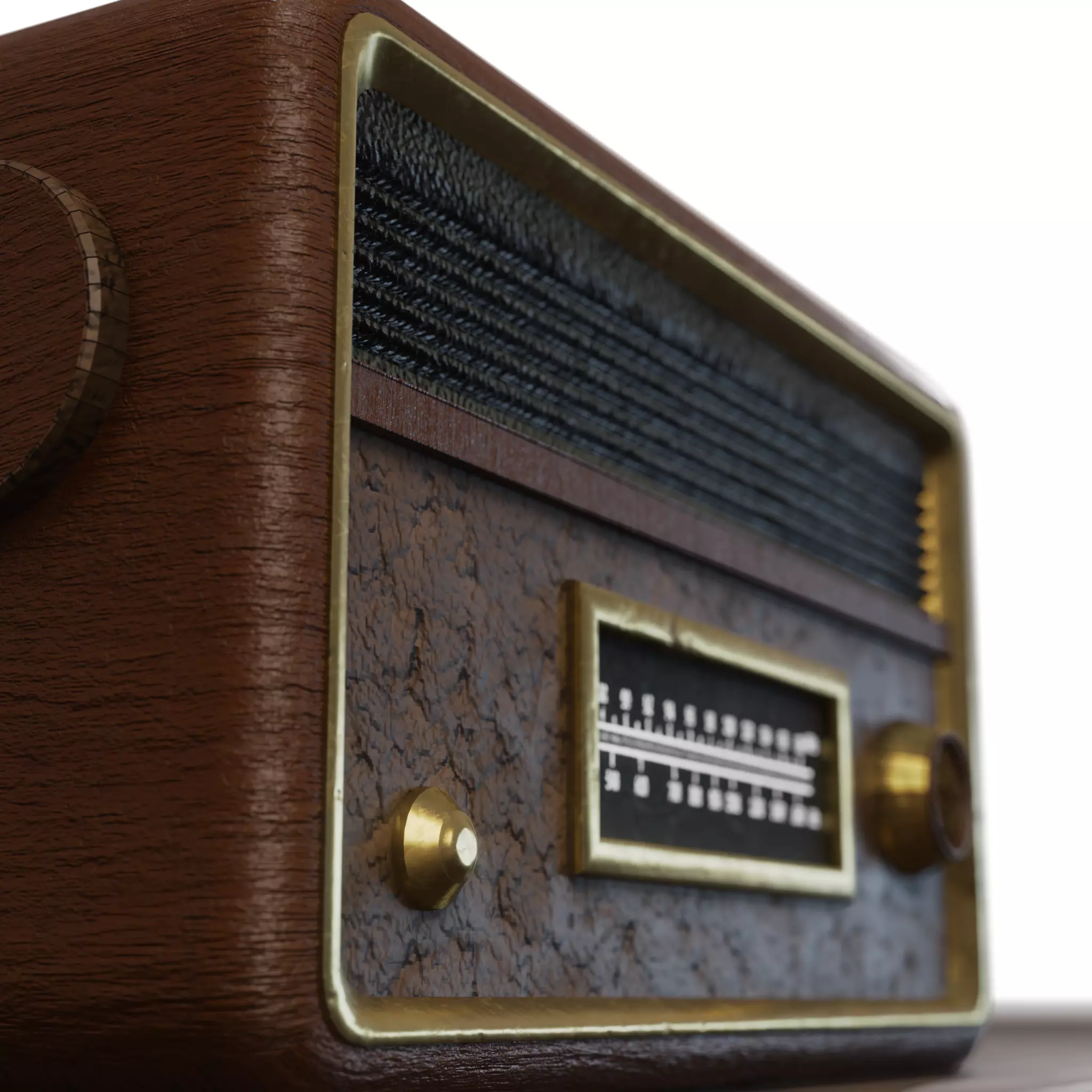 Vintage Radio Game-Ready PBR Model Low-poly 3D model