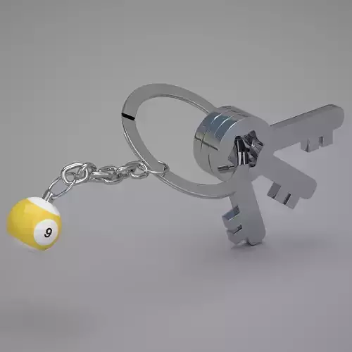 9 Snooker Ball with Keychain