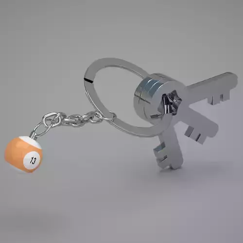 13 Snooker Ball with Keychain