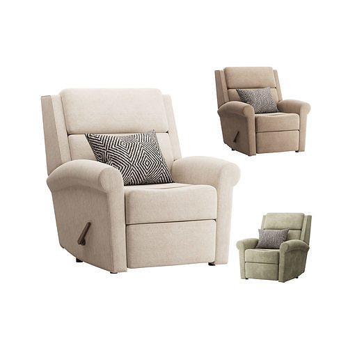 Belle Fabric Recliner 3D model