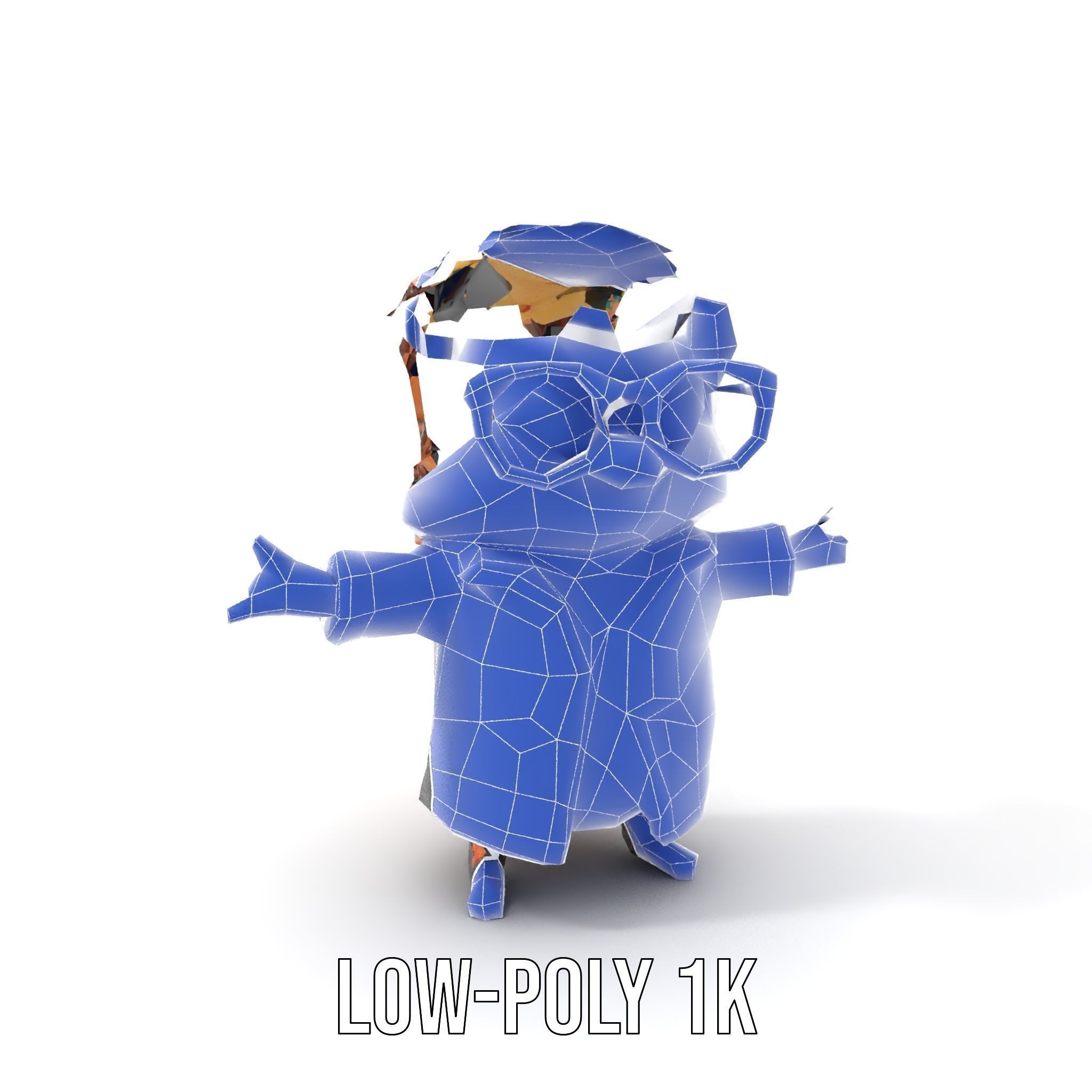 Beach Vibe Character Rigged and Animated D Model Low-poly 3D model_22