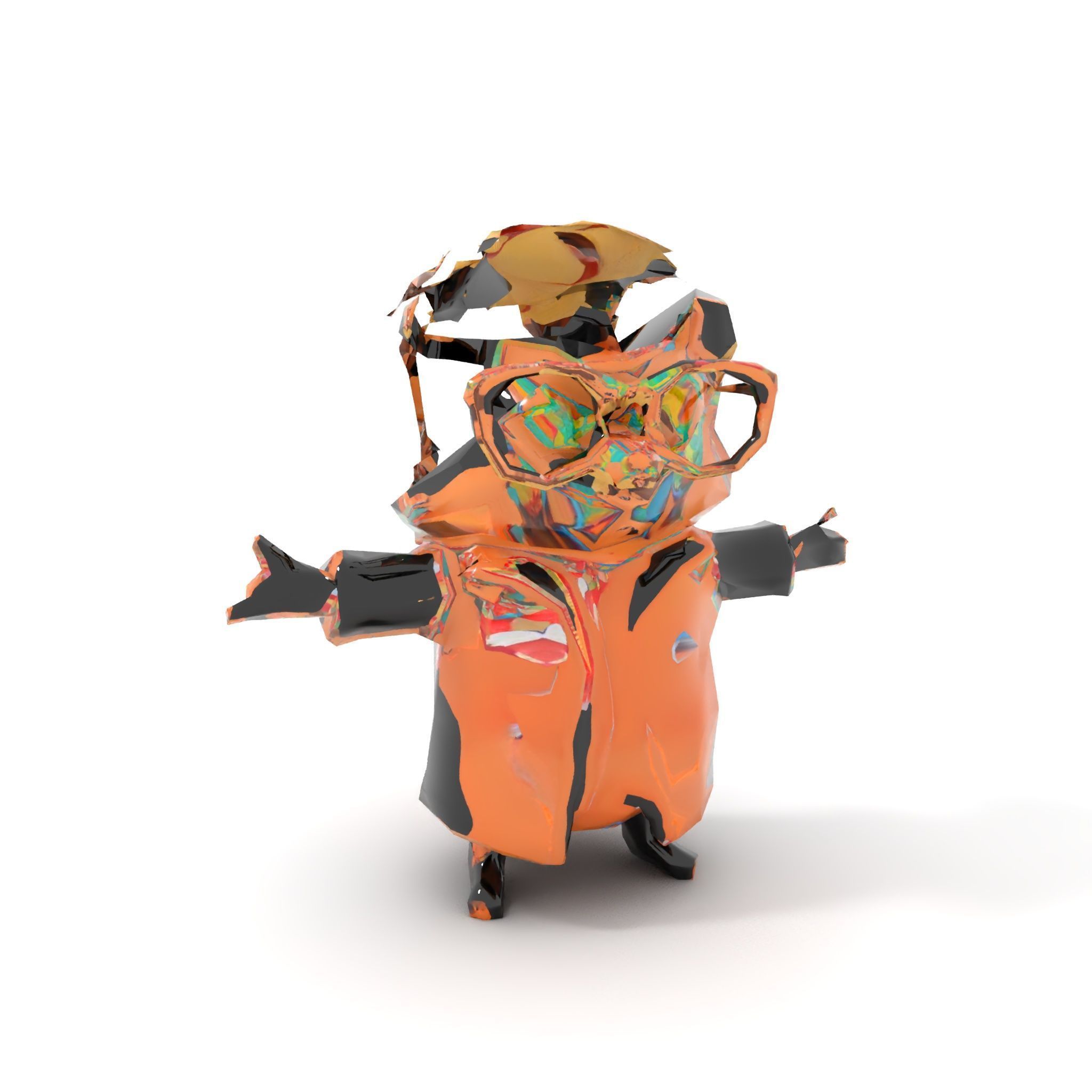 Beach Vibe Character Rigged and Animated D Model Low-poly 3D model_8