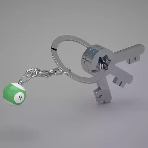 14 Snooker Ball with Keychain