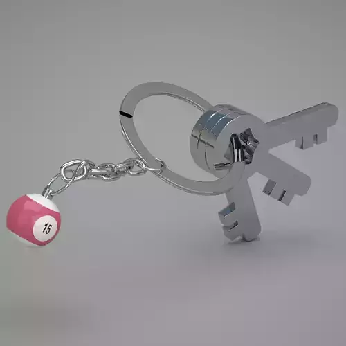 15 Snooker Ball with Keychain