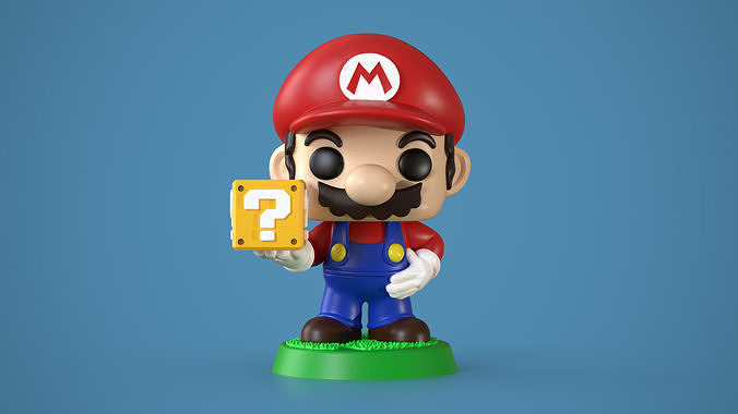 Funko Pop Mario - Super Mario Bros - Question Block Figurine 3D print model