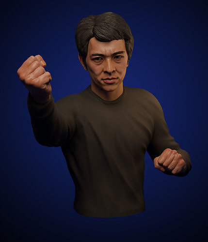 Jet Li 3d bust 3D print model