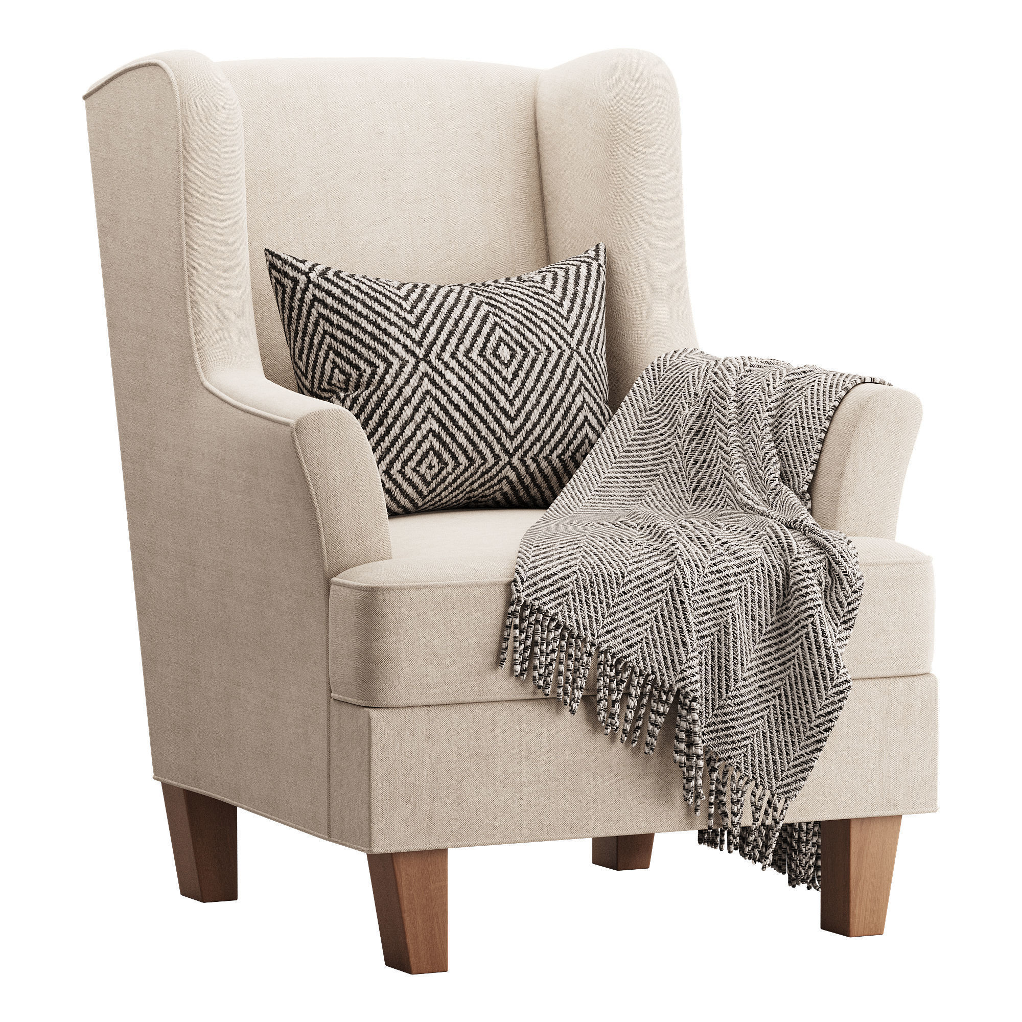 Bradstreet Fabric Chair 3D model_2