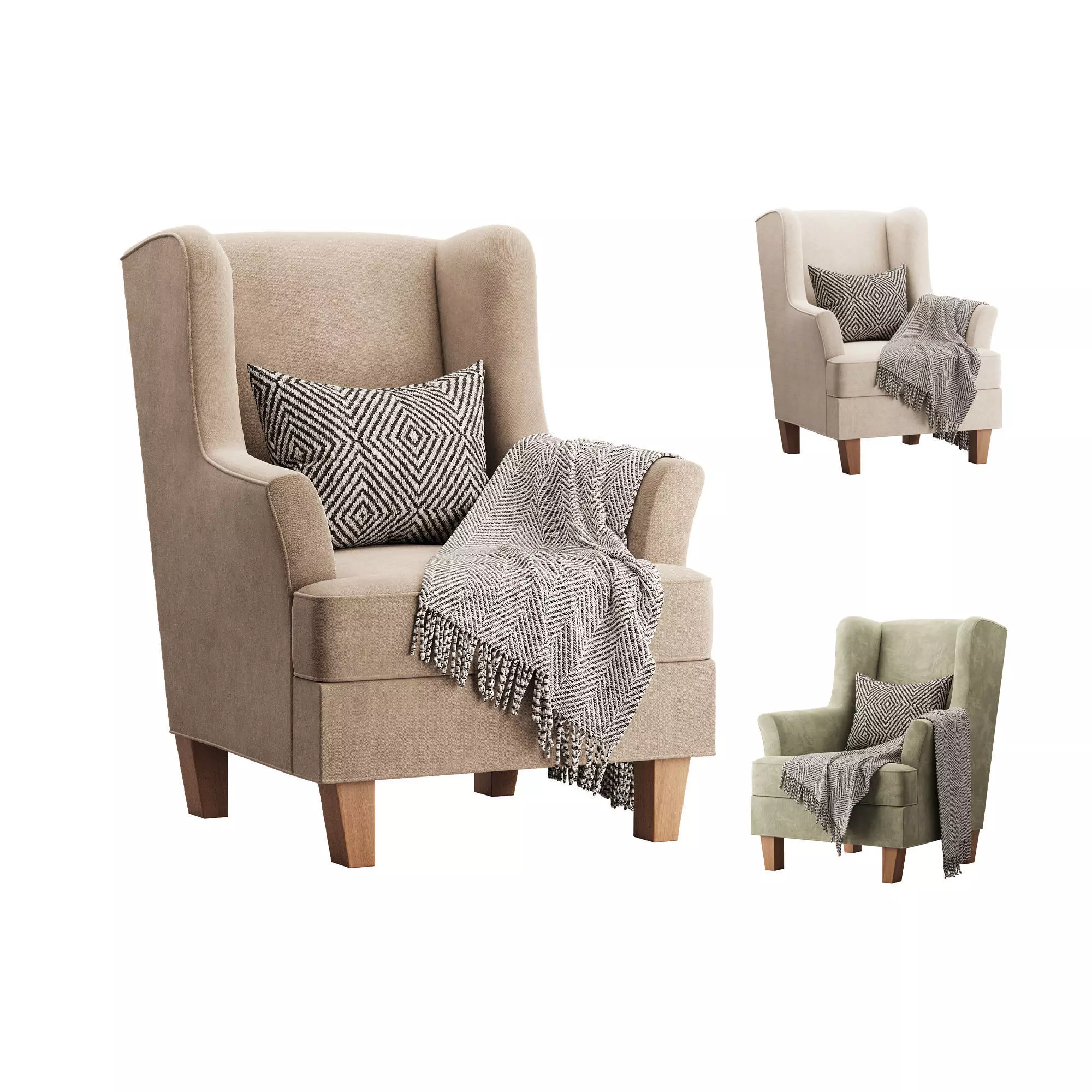 Bradstreet Fabric Chair 3D model_0