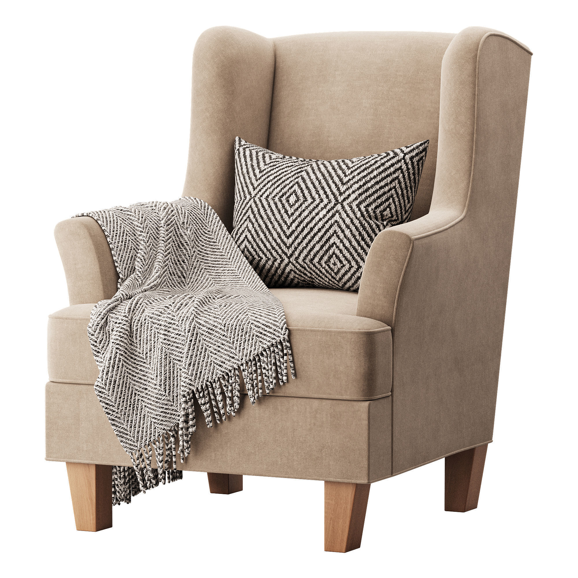 Bradstreet Fabric Chair 3D model_4