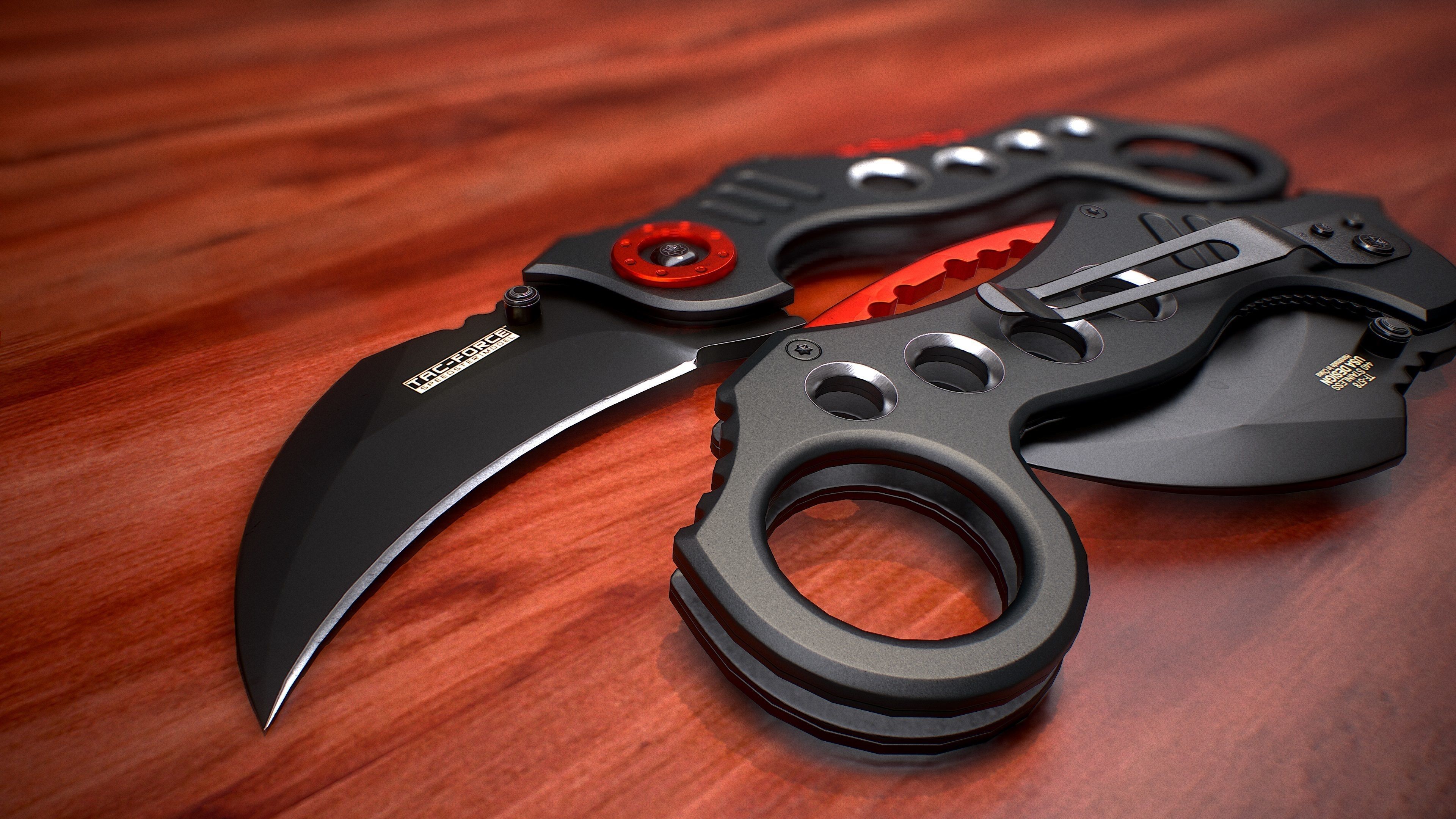 Karambit Knife Tac Force Low-poly 3D model_8