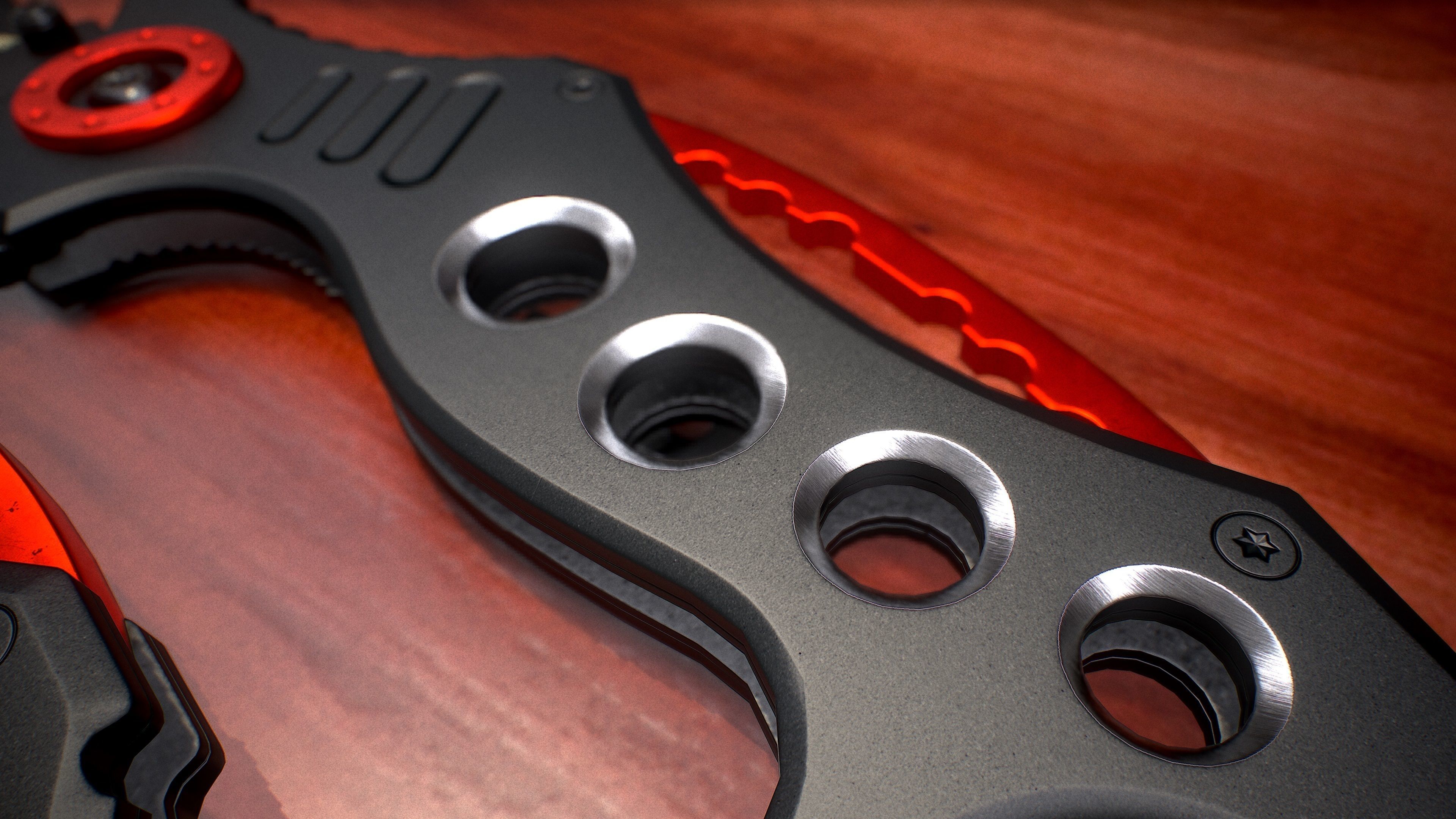 Karambit Knife Tac Force Low-poly 3D model_7