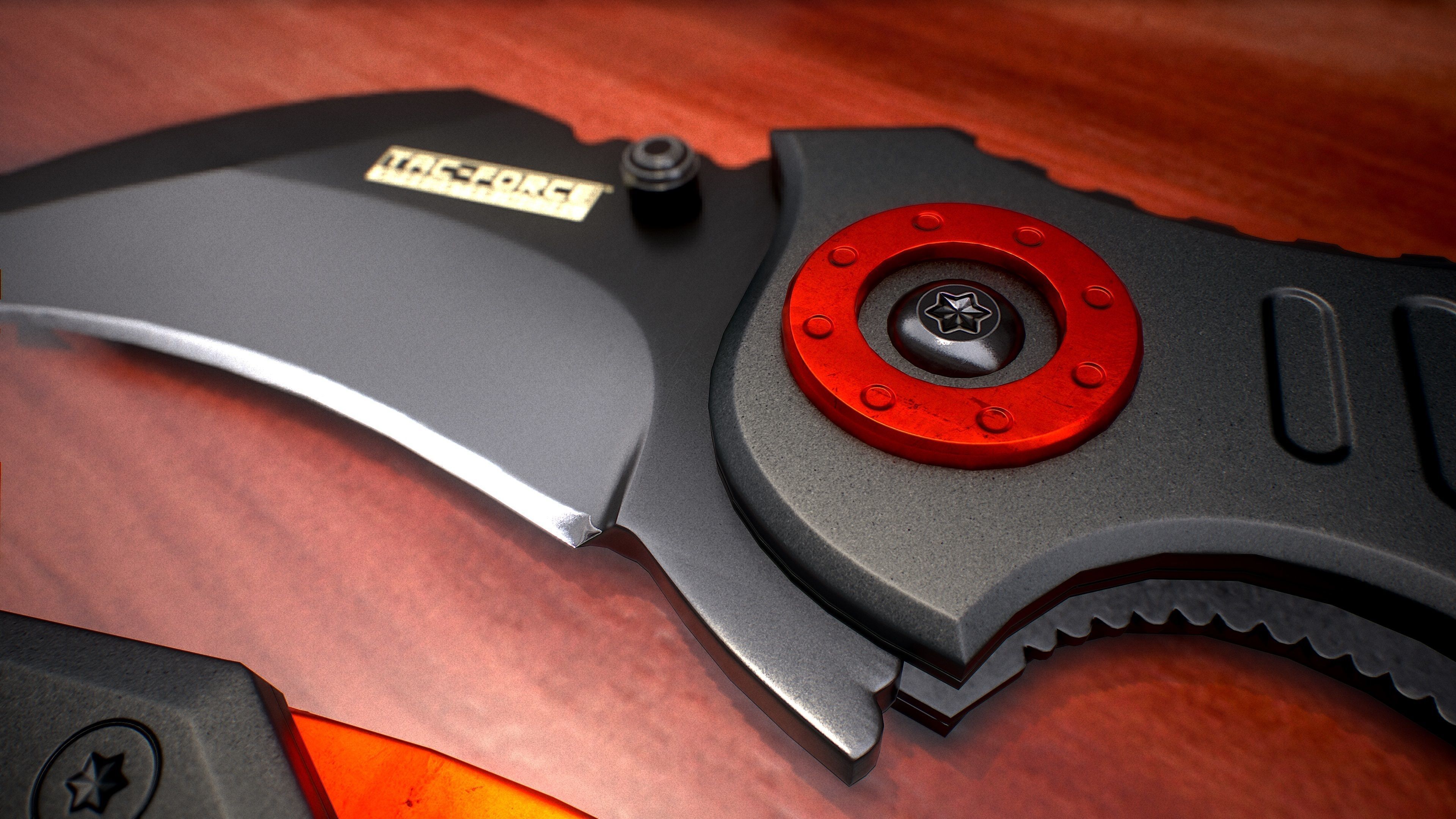 Karambit Knife Tac Force Low-poly 3D model_10