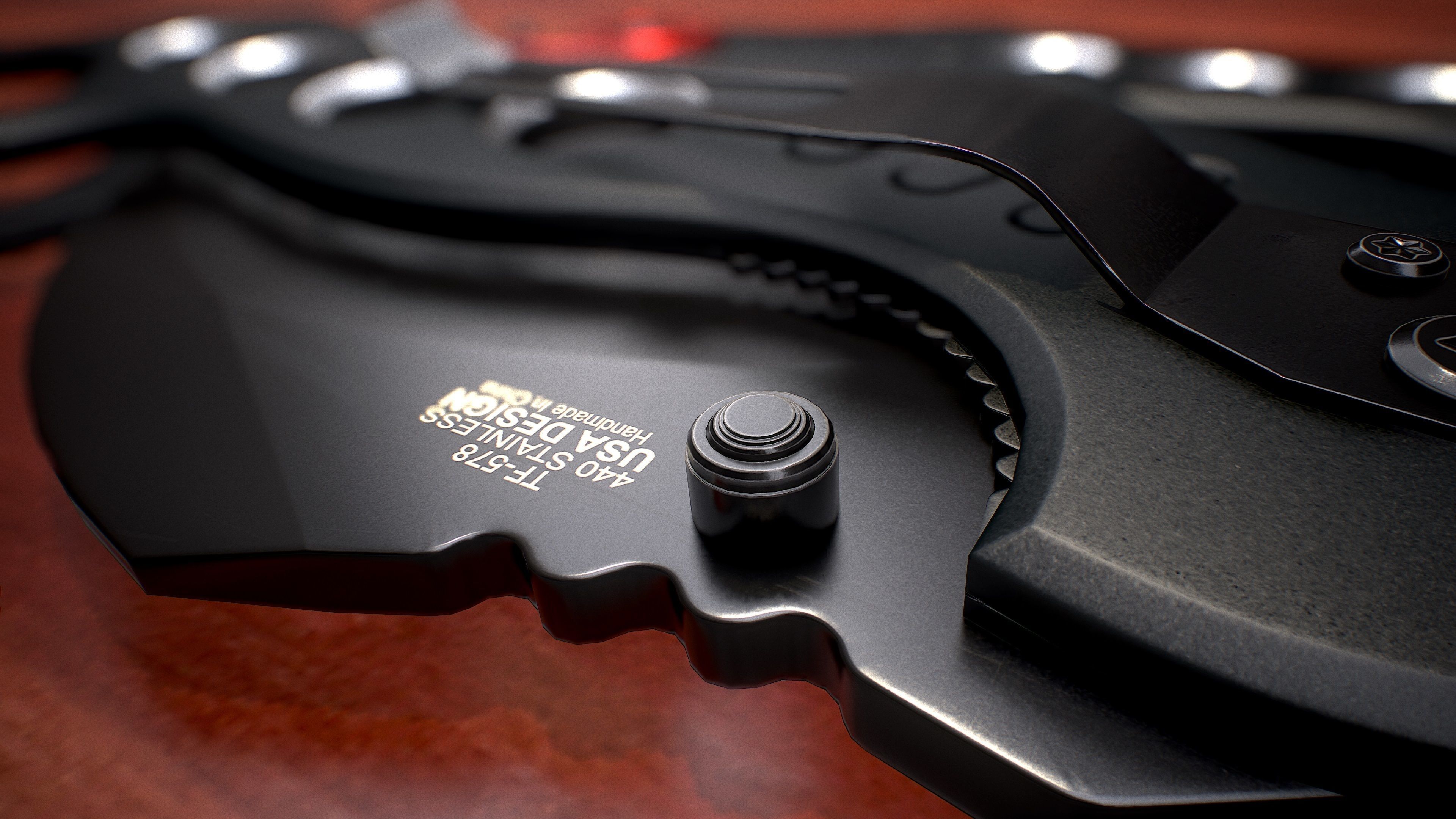 Karambit Knife Tac Force Low-poly 3D model_4