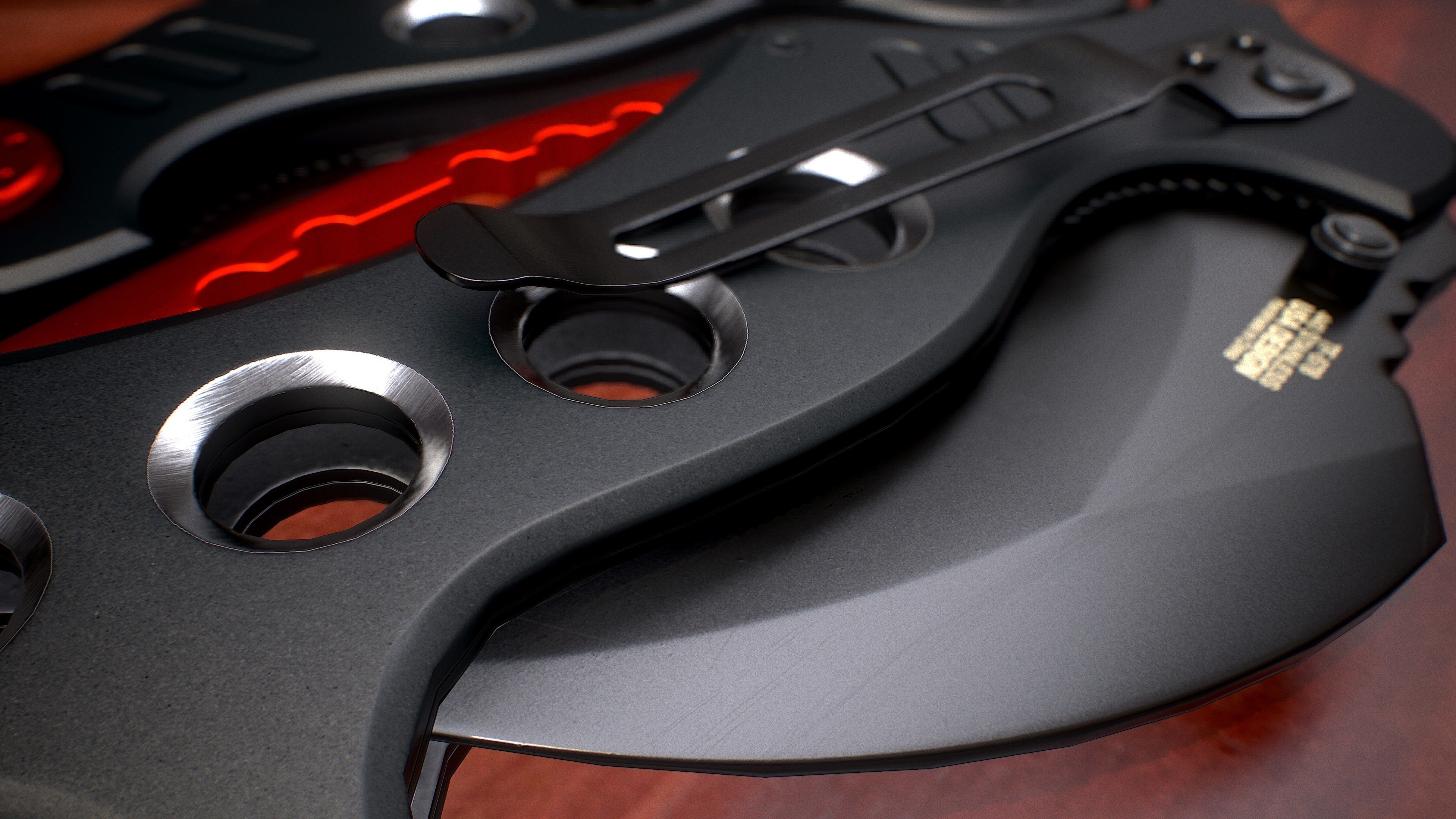 Karambit Knife Tac Force Low-poly 3D model_5