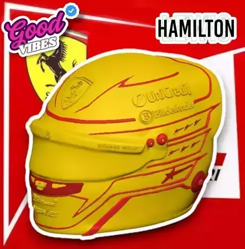 helmet lewis hamilton ferrari 2025 f1 3D print model