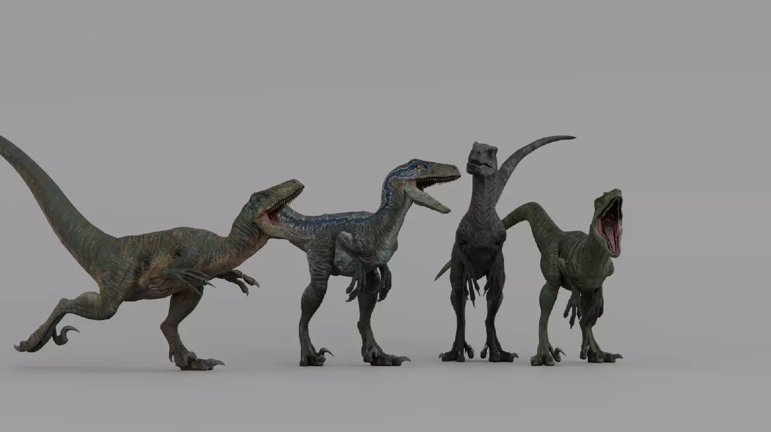 Jurassic World Velociraptor Pack 3D model_0