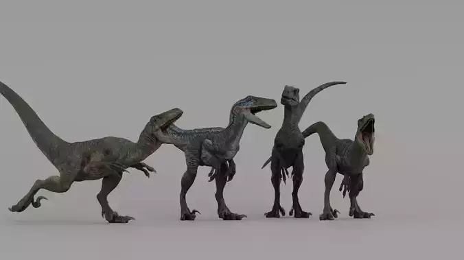 Jurassic World Velociraptor Pack 3D model