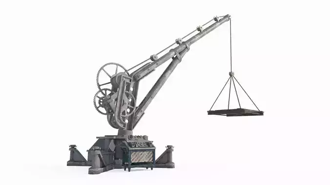 Old style crane 3D model