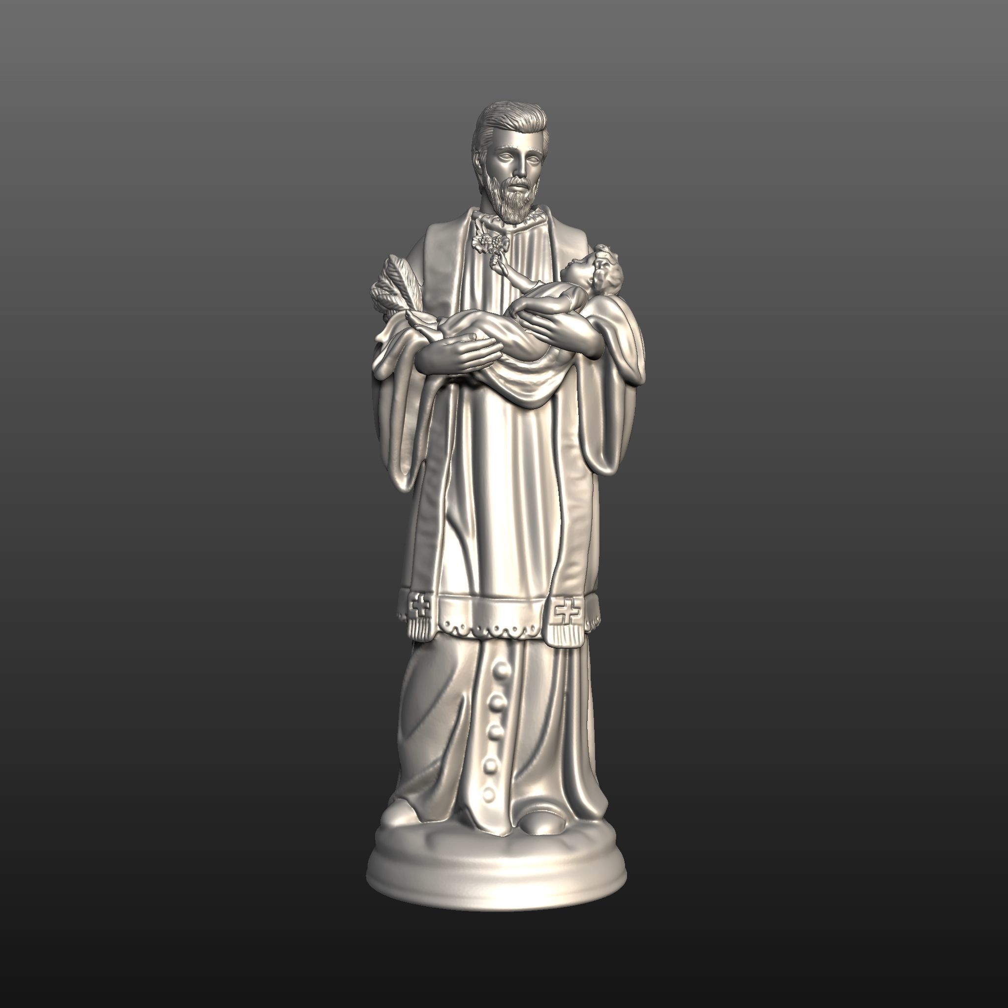 Satue of Saint Cayetano 3D print model_7