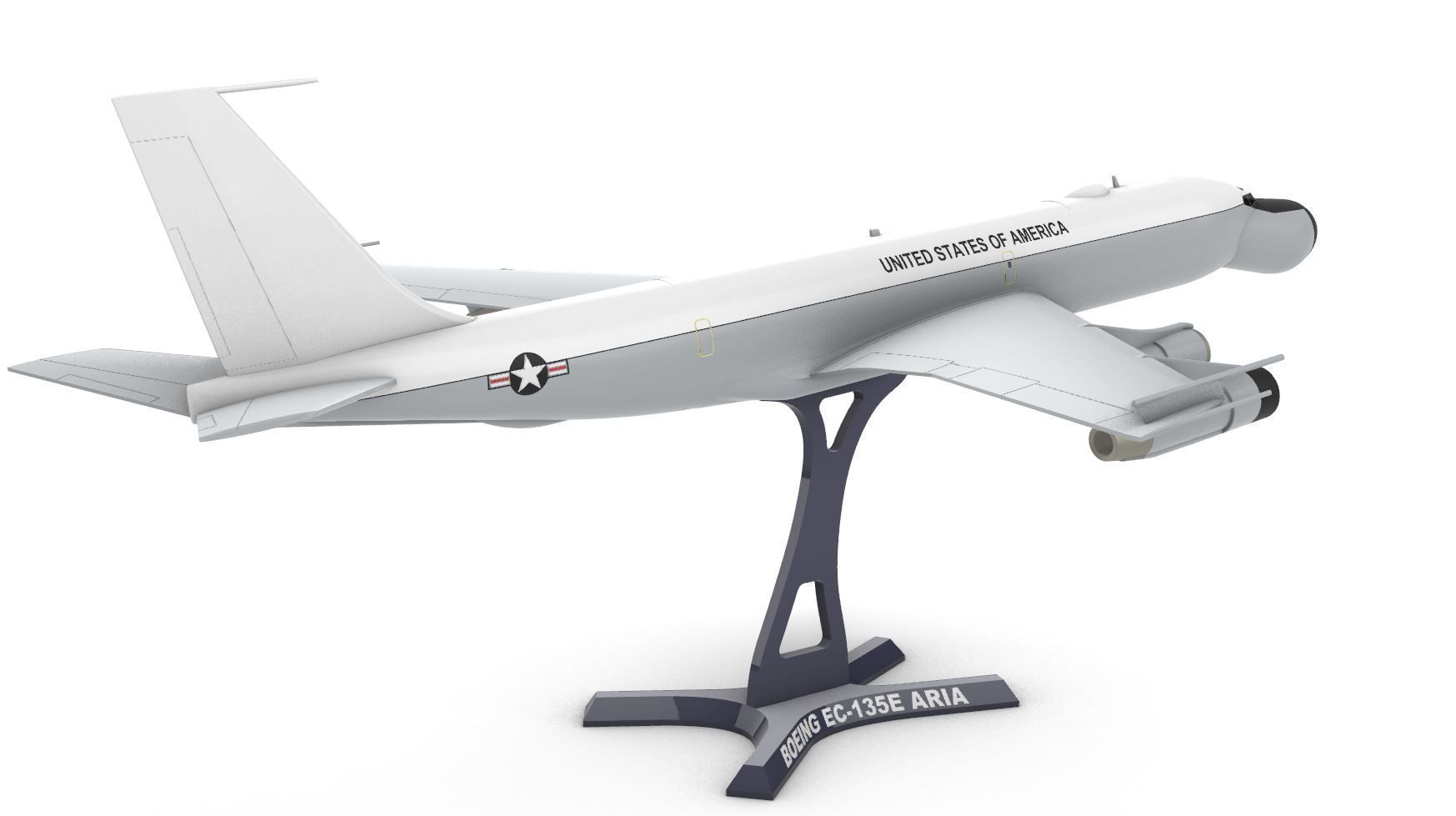 Boeing EC-135 3D print model_3