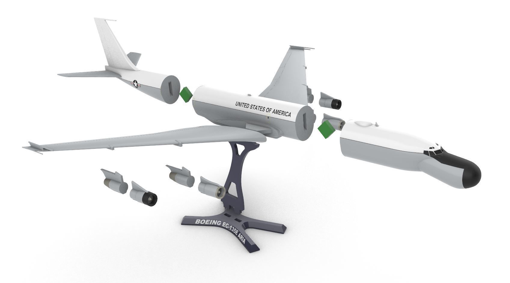 Boeing EC-135 3D print model_12