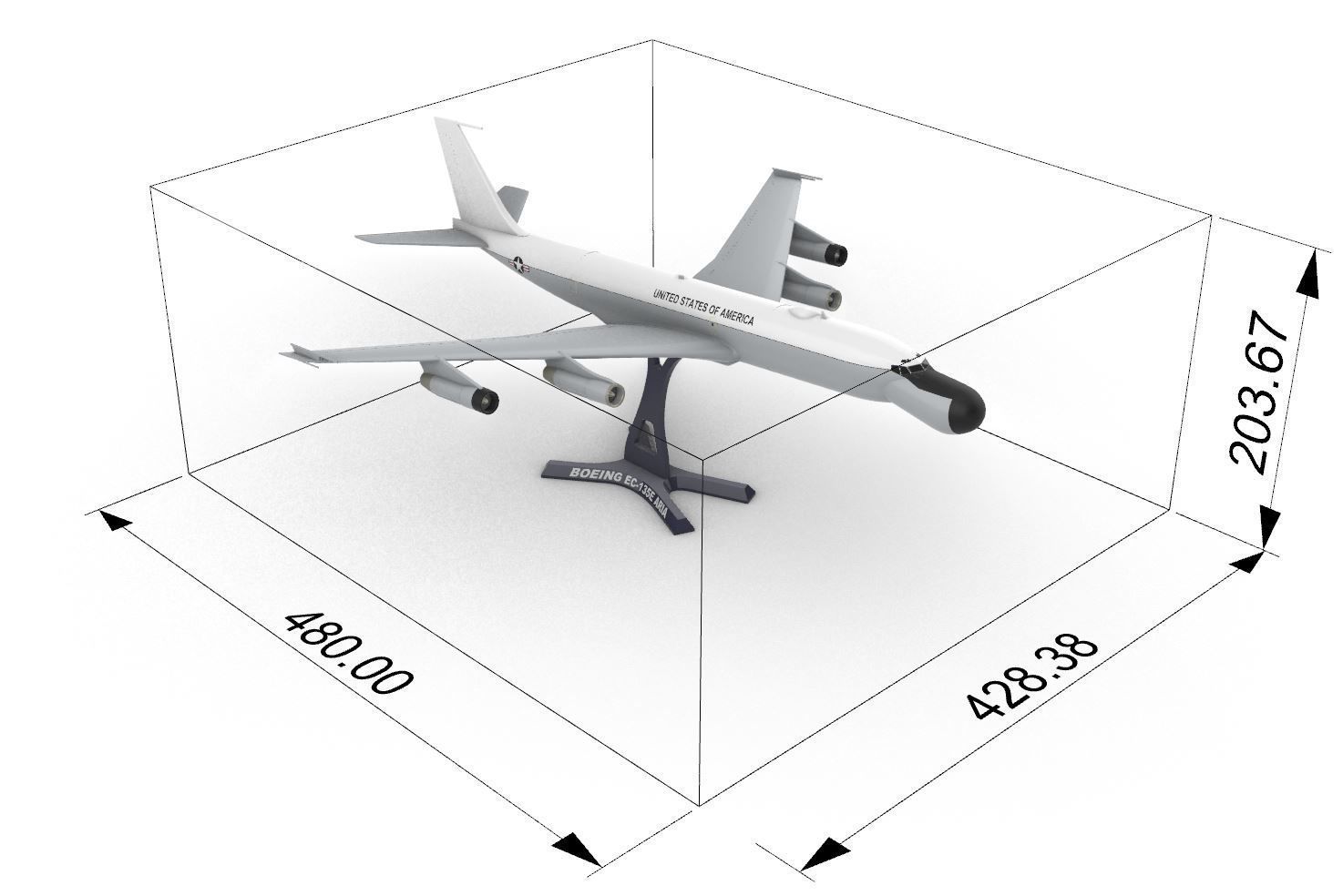 Boeing EC-135 3D print model_13